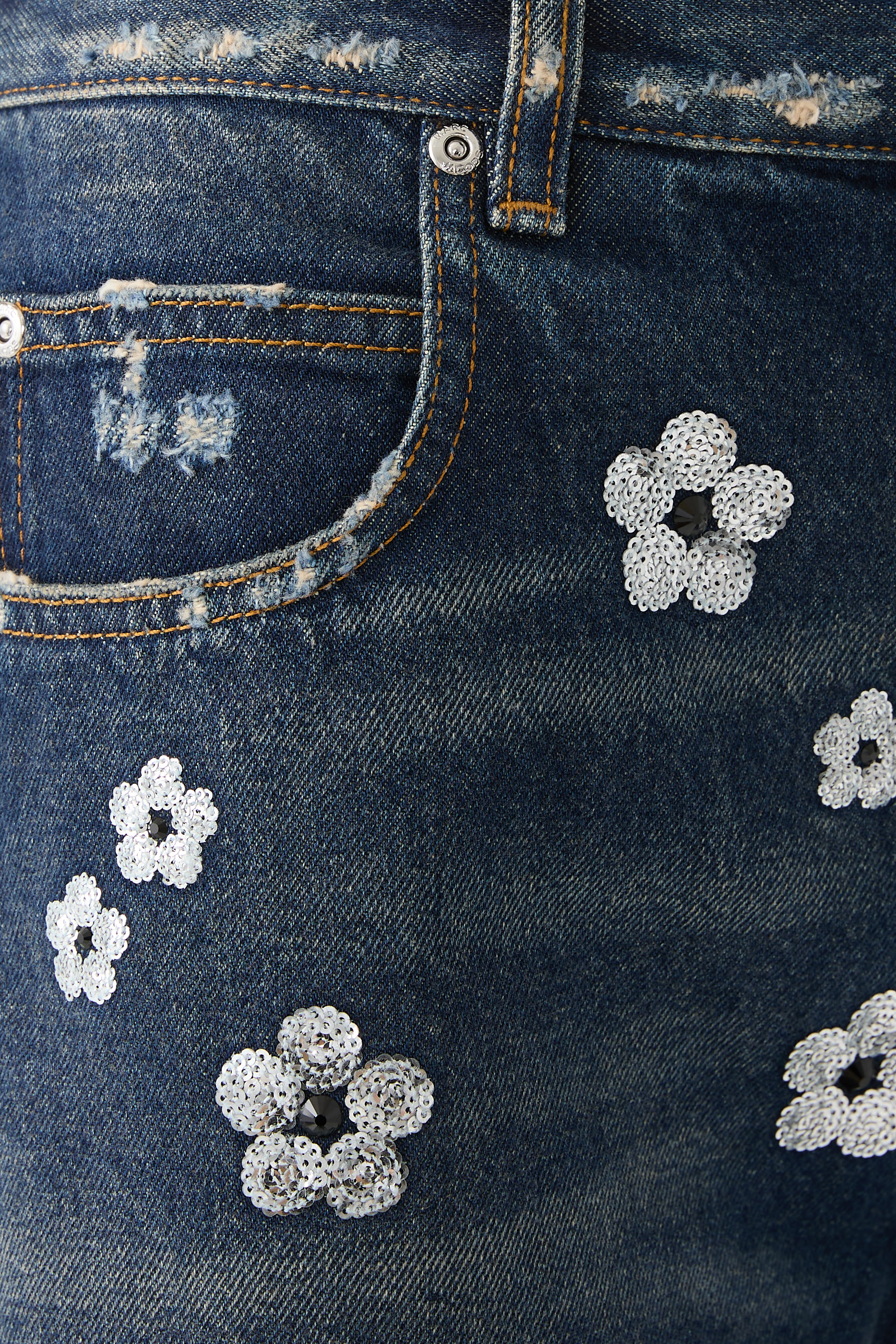 Sequin Daisy Wide Leg Shorts