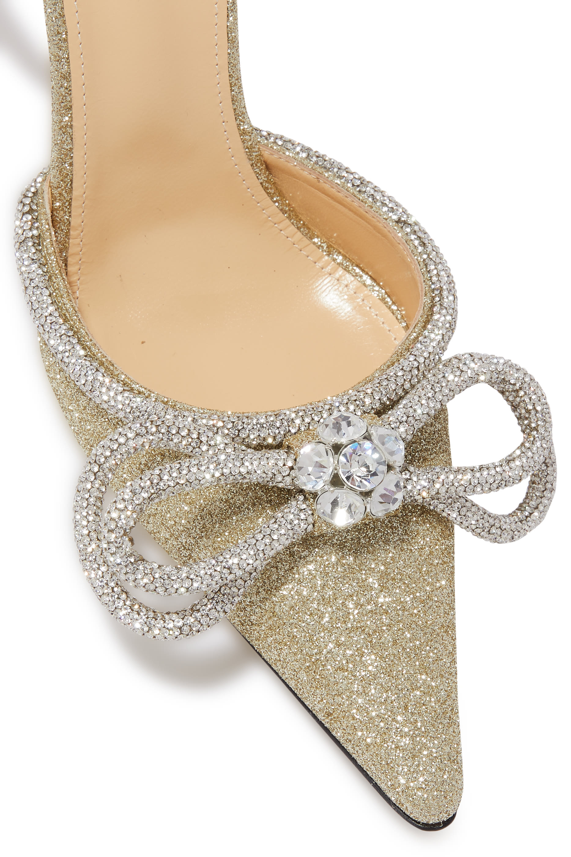 Double Bow Glitter Heels