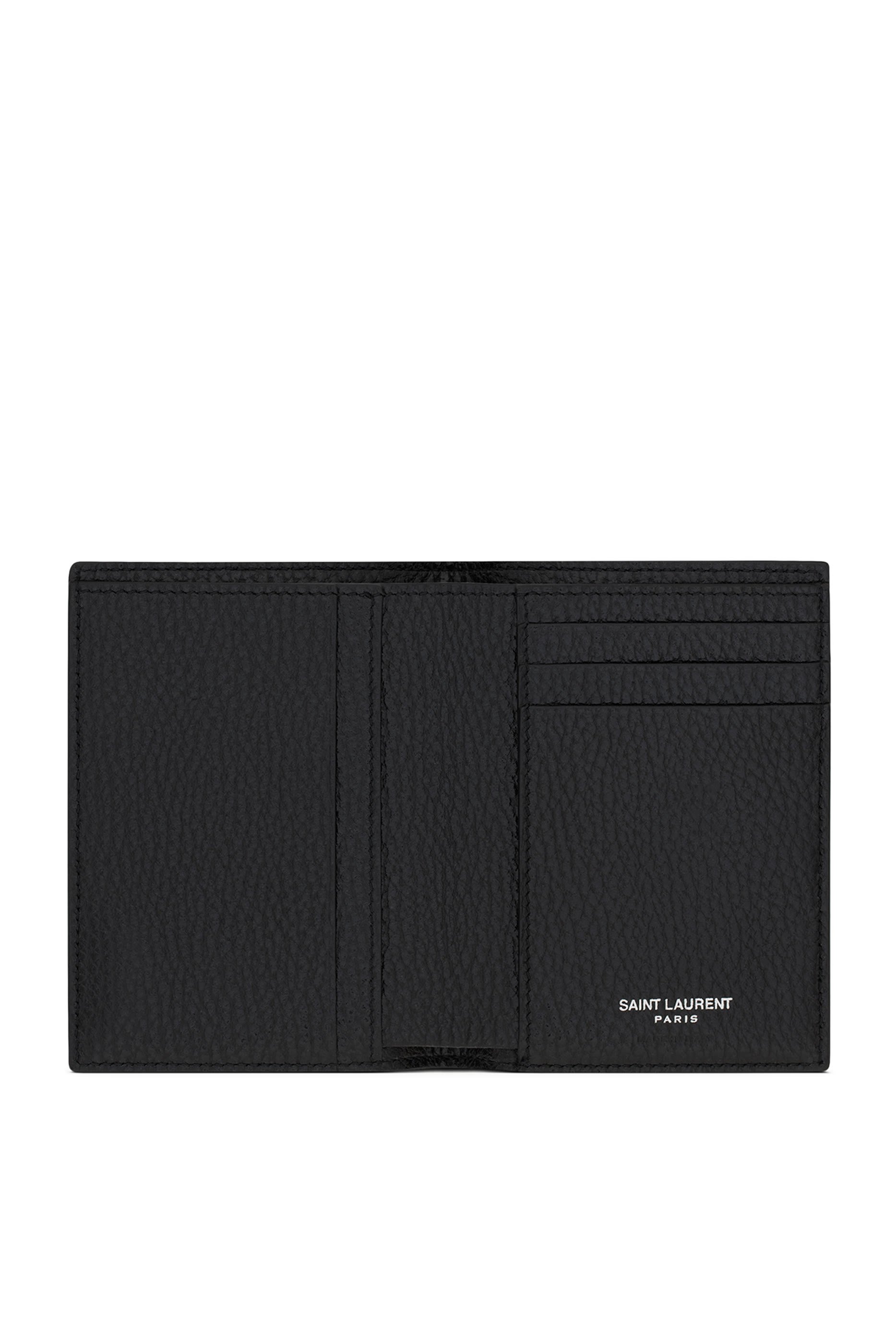 Tiny Cassandre Credit Card Wallet in Grained Leather