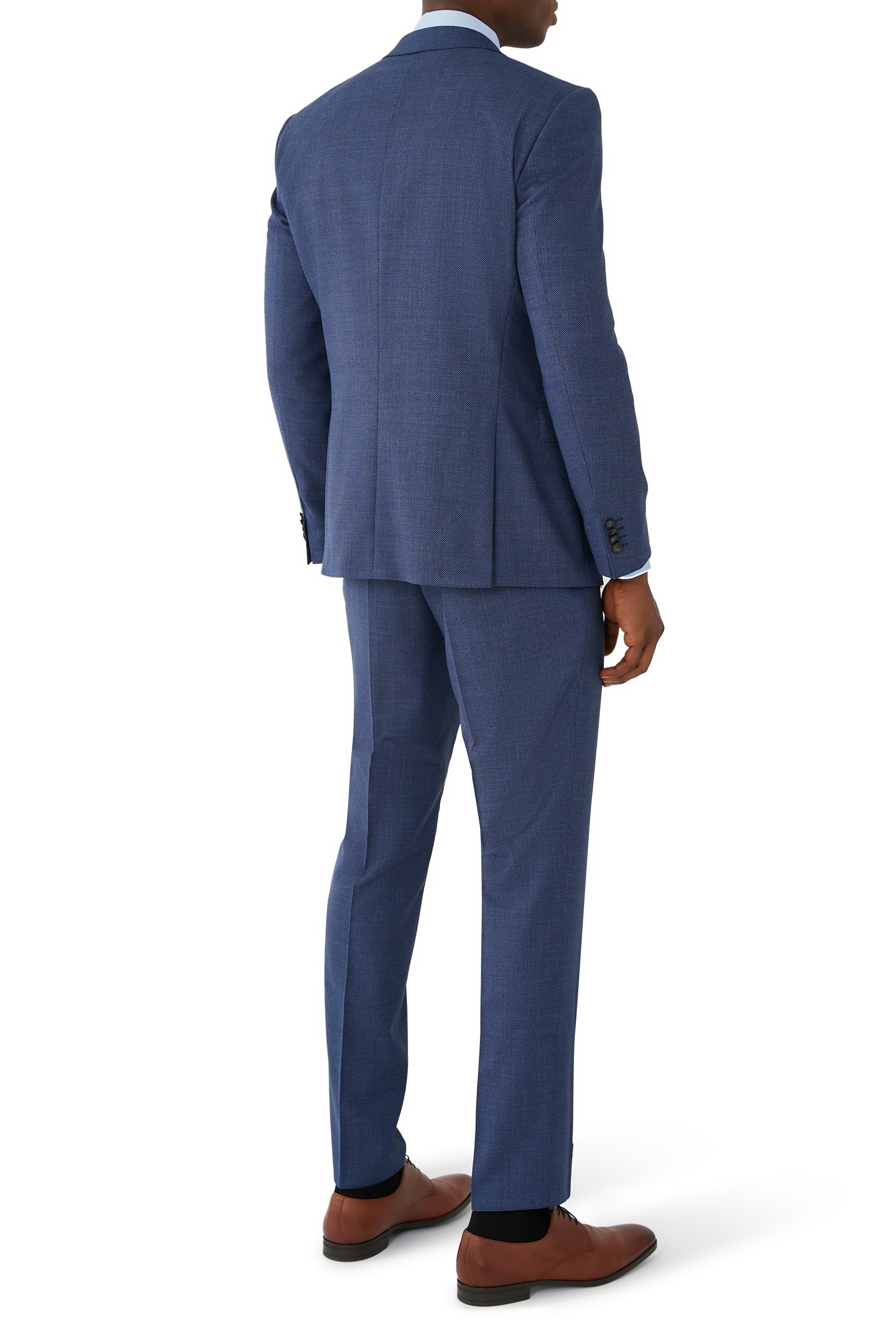 Wool-Blend Three-Piece Slim-Fit Suit