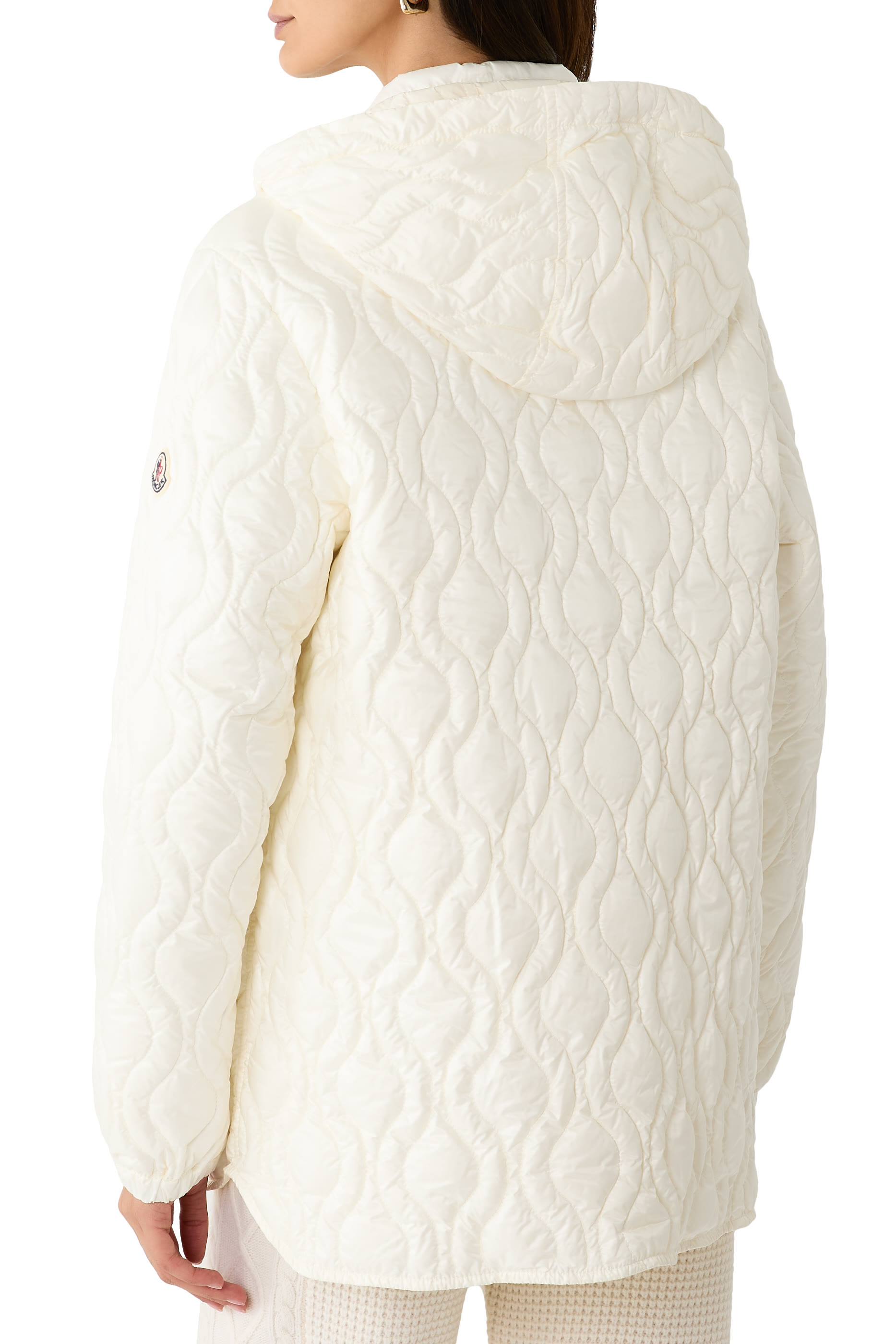 Balette Geometric Quilted Mid-Length Down Jacket 