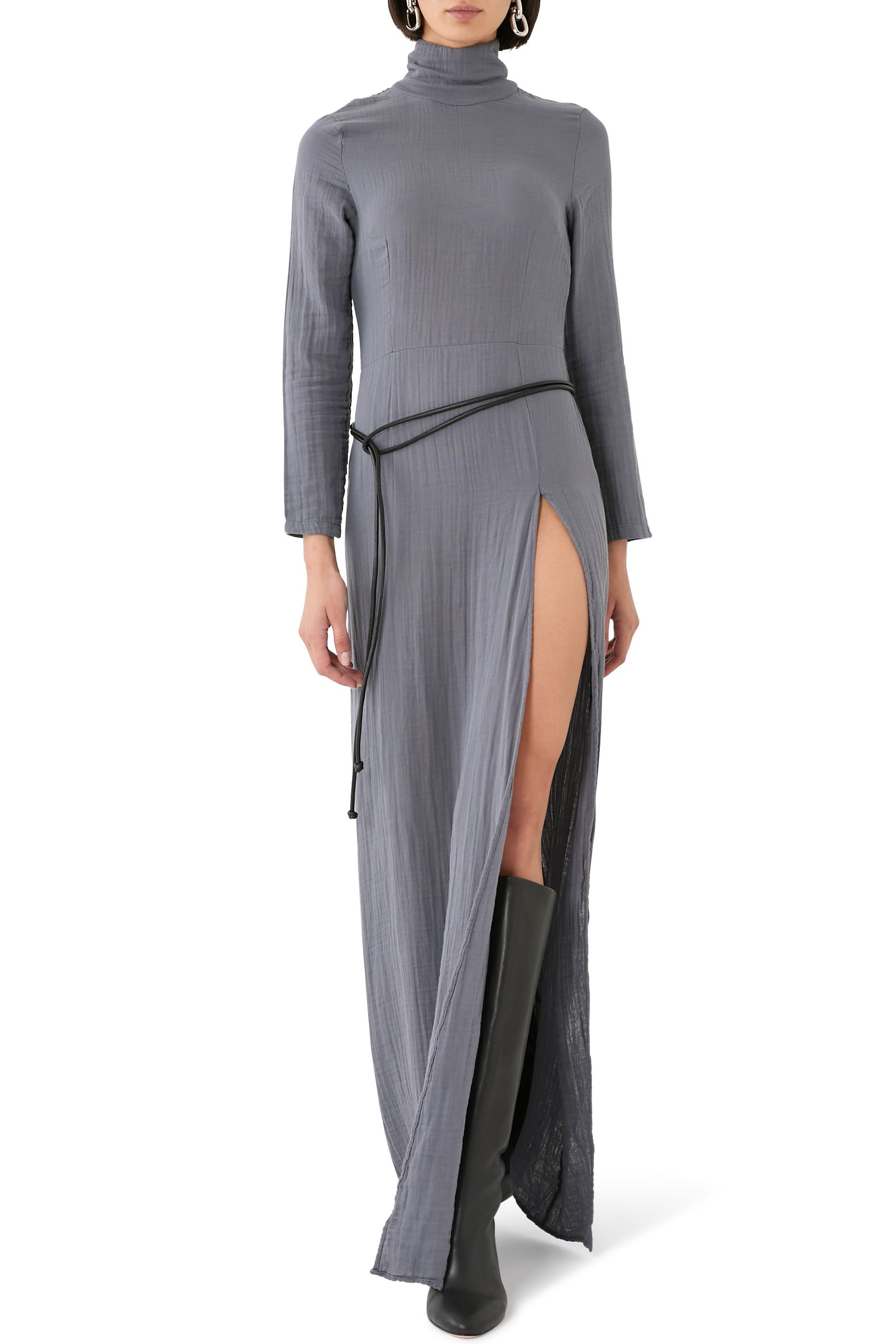 High-Neck Maxi Dress