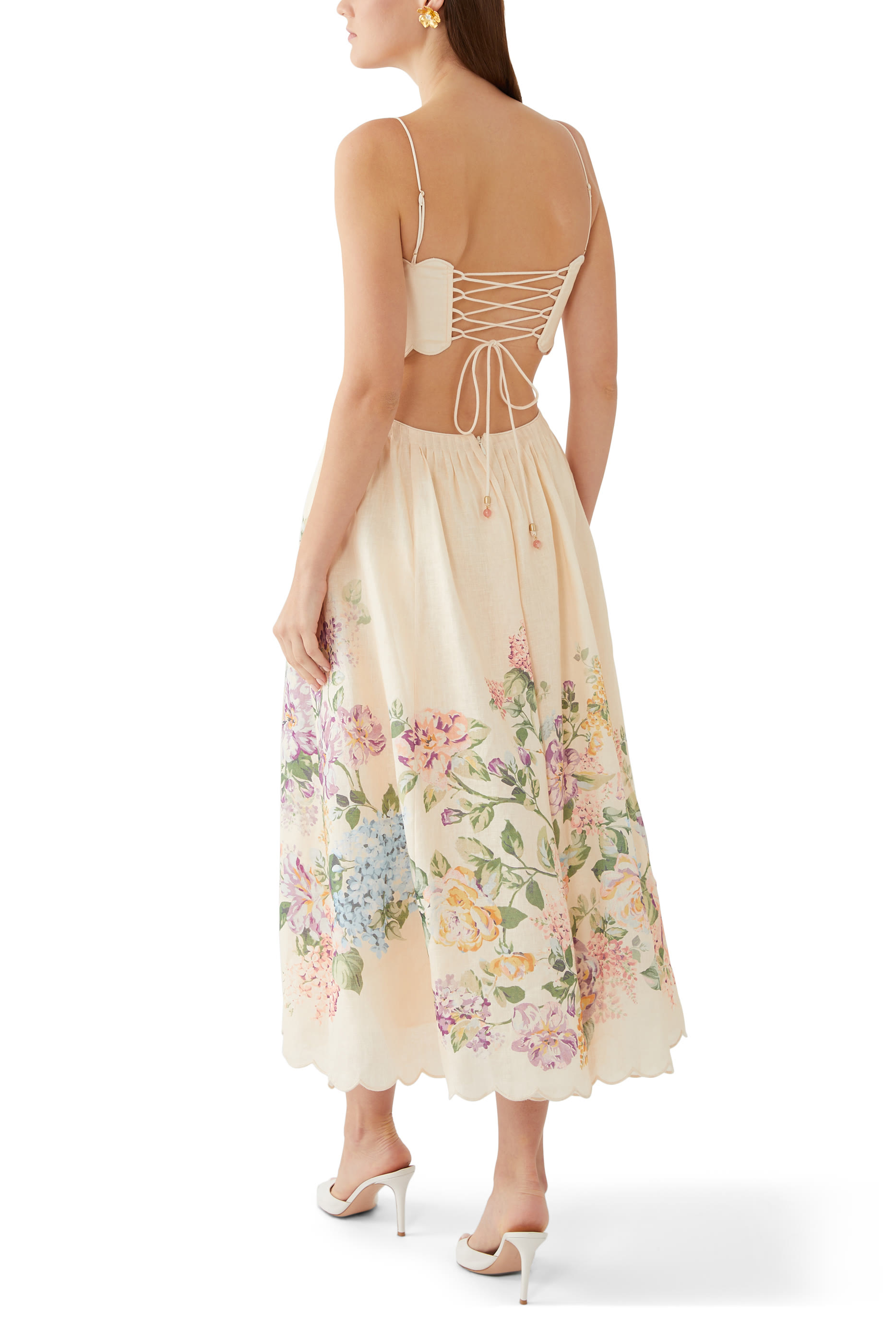 Halliday Scallop Midi Dress