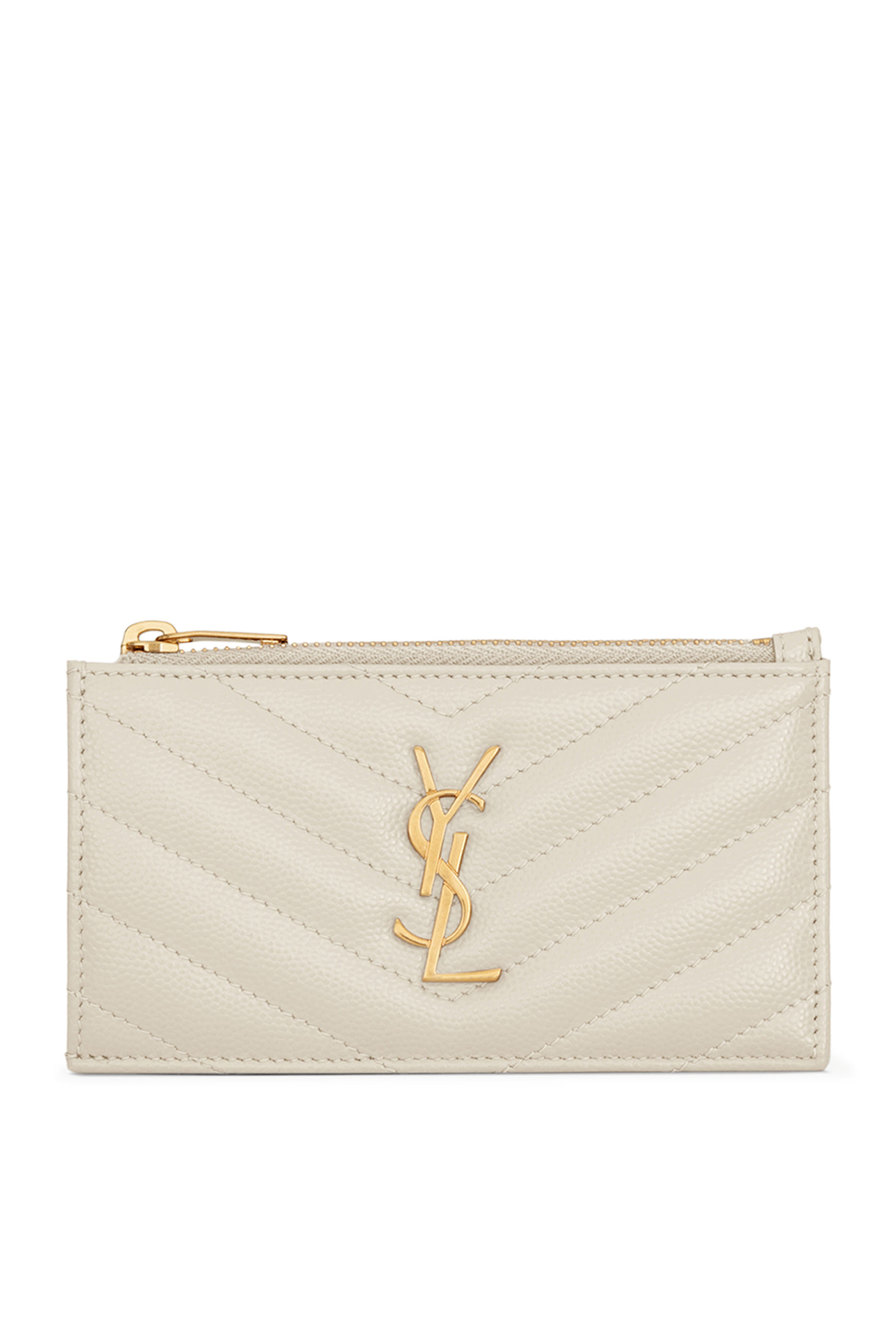 Cassandre Matelass&eacute; Fragments Card Case in Grain De Poudre Leather