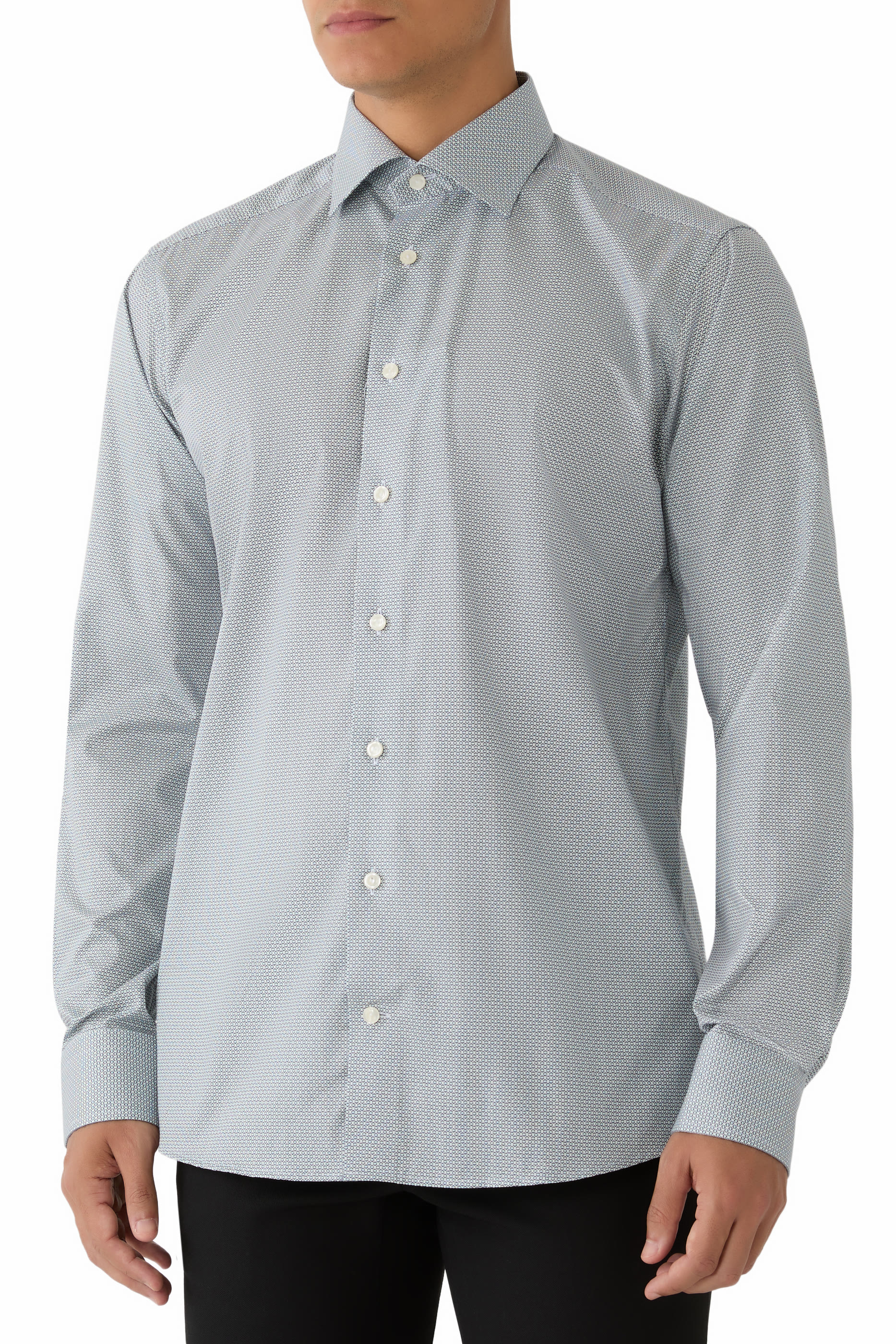 Geometric Signature Twill Shirt