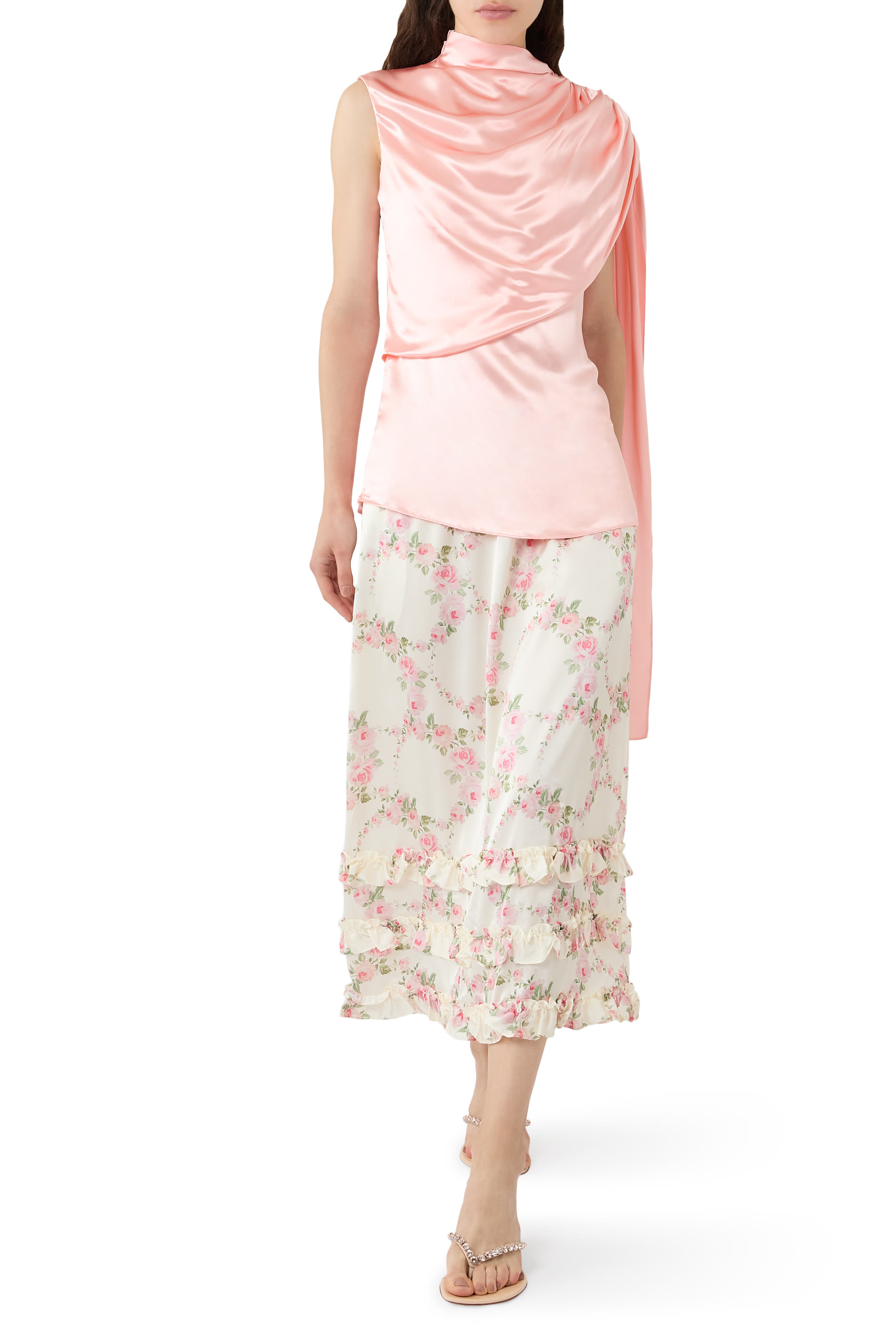  Ruffle Frill Hem Easy Skirt 