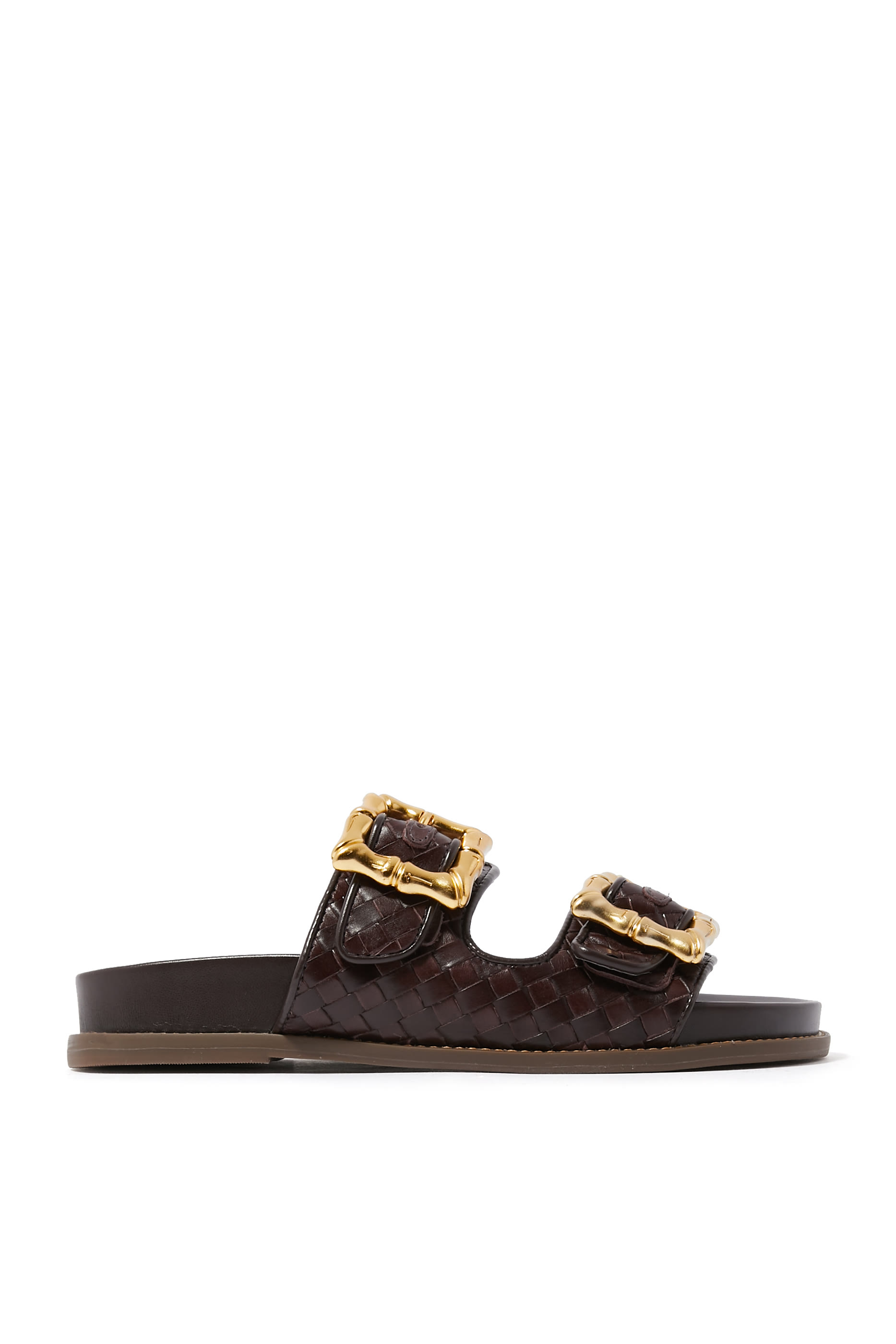 Metal Bamboo Buckle Flat Slides