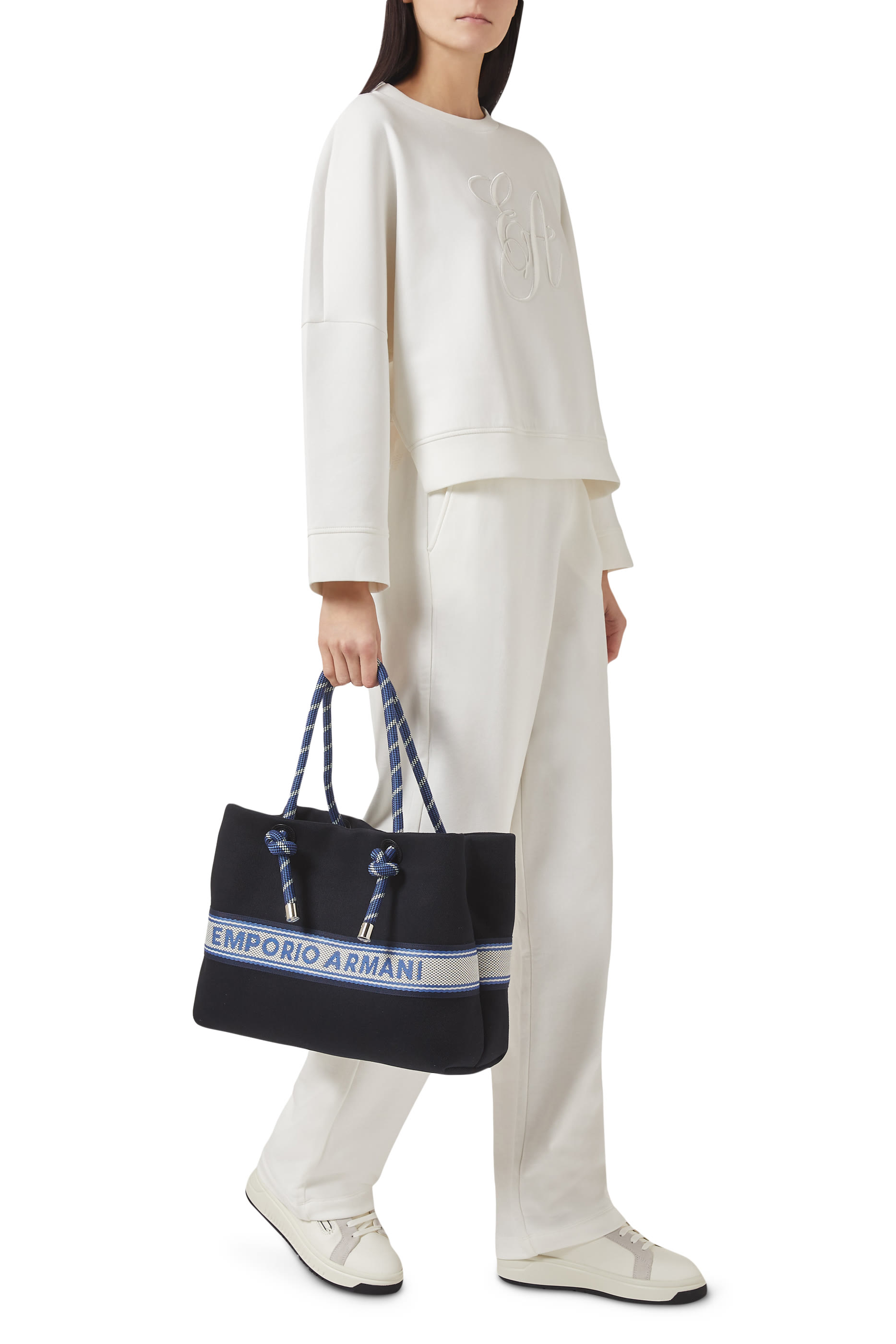 MyEA Logo-Tape Shopping Tote Bag