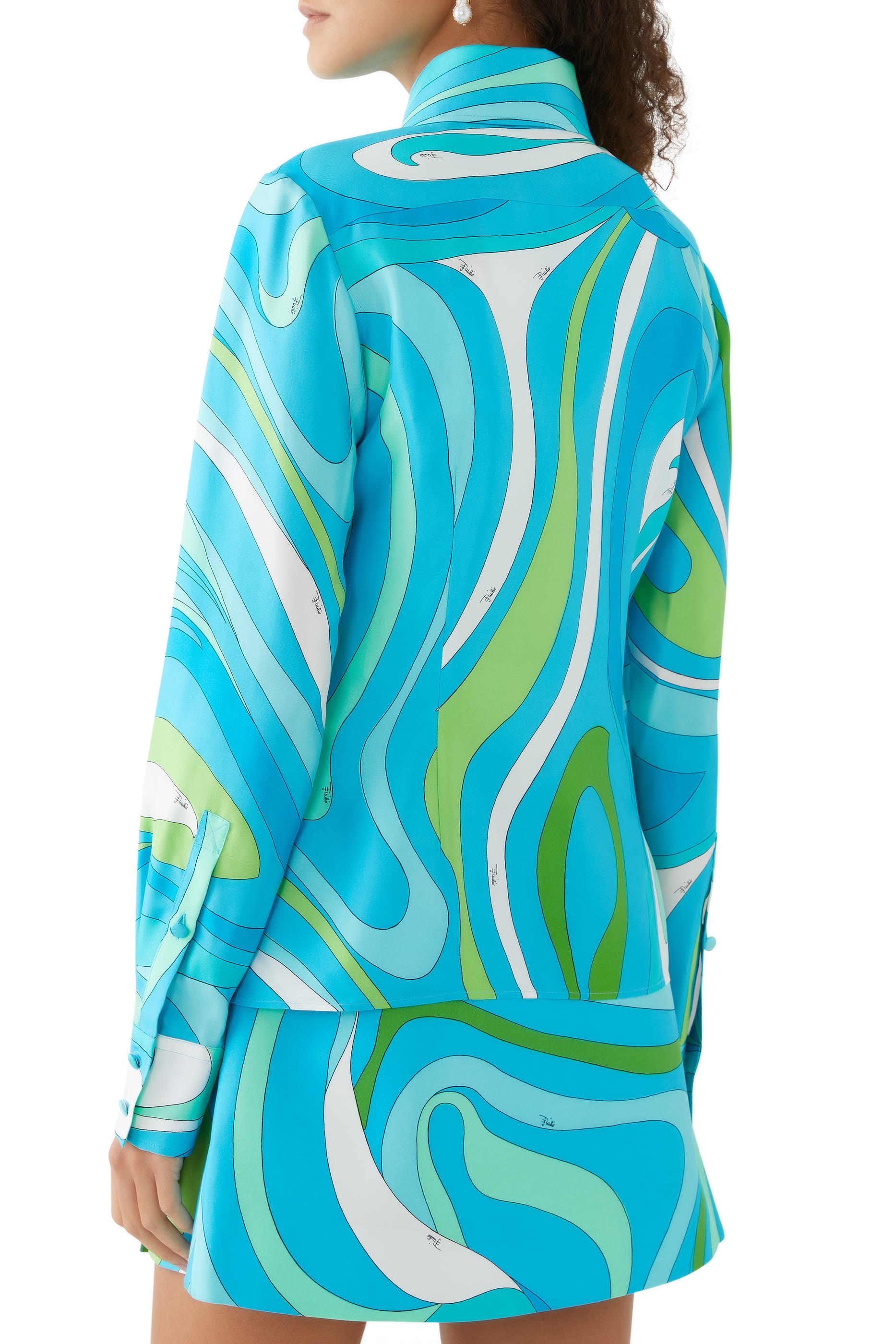 Marmo-Print Silk-Twill Shirt