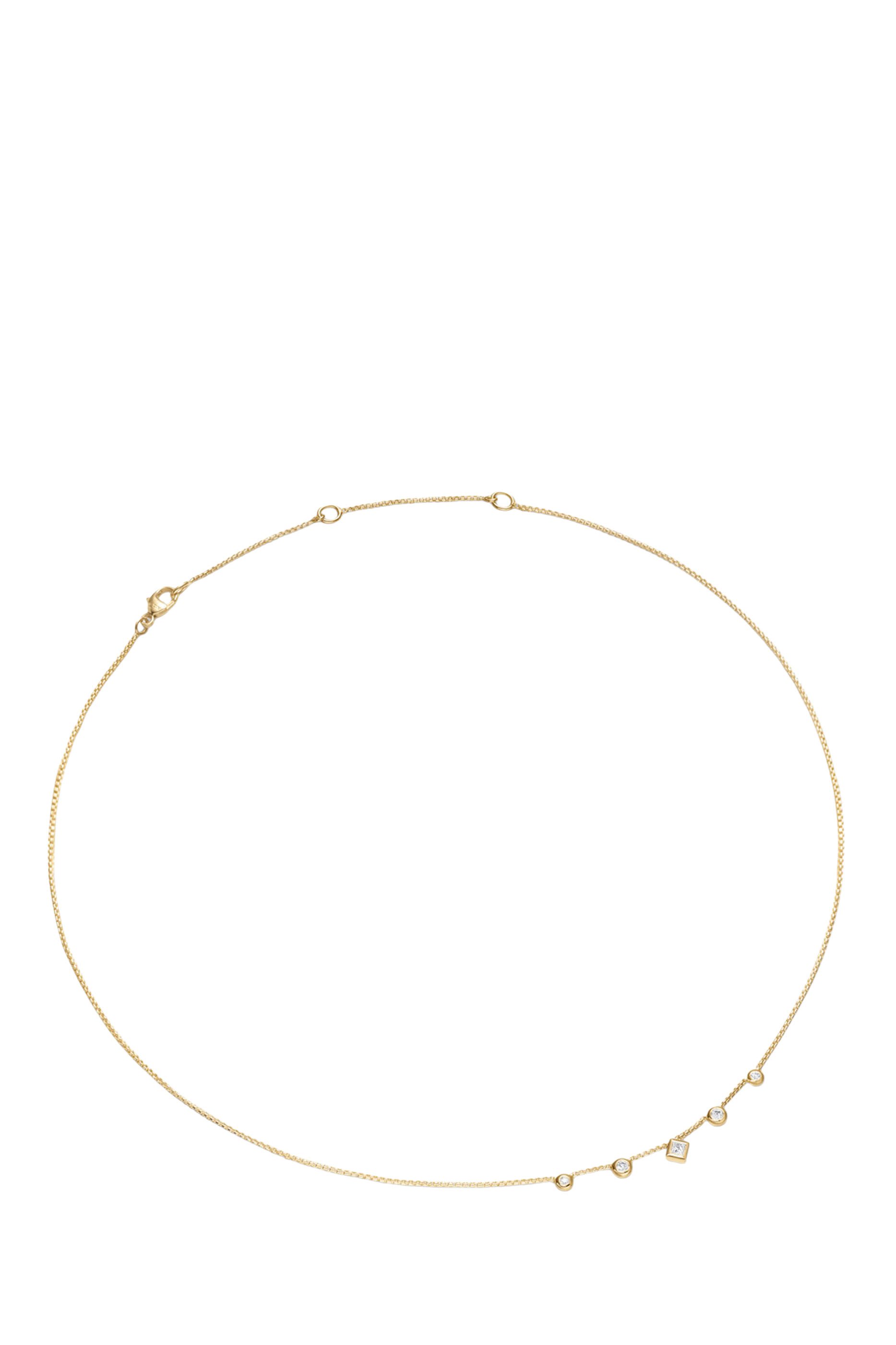 Petite Modern Renaissance&reg; Station Chain Necklace, 18k Yellow Gold & Diamonds