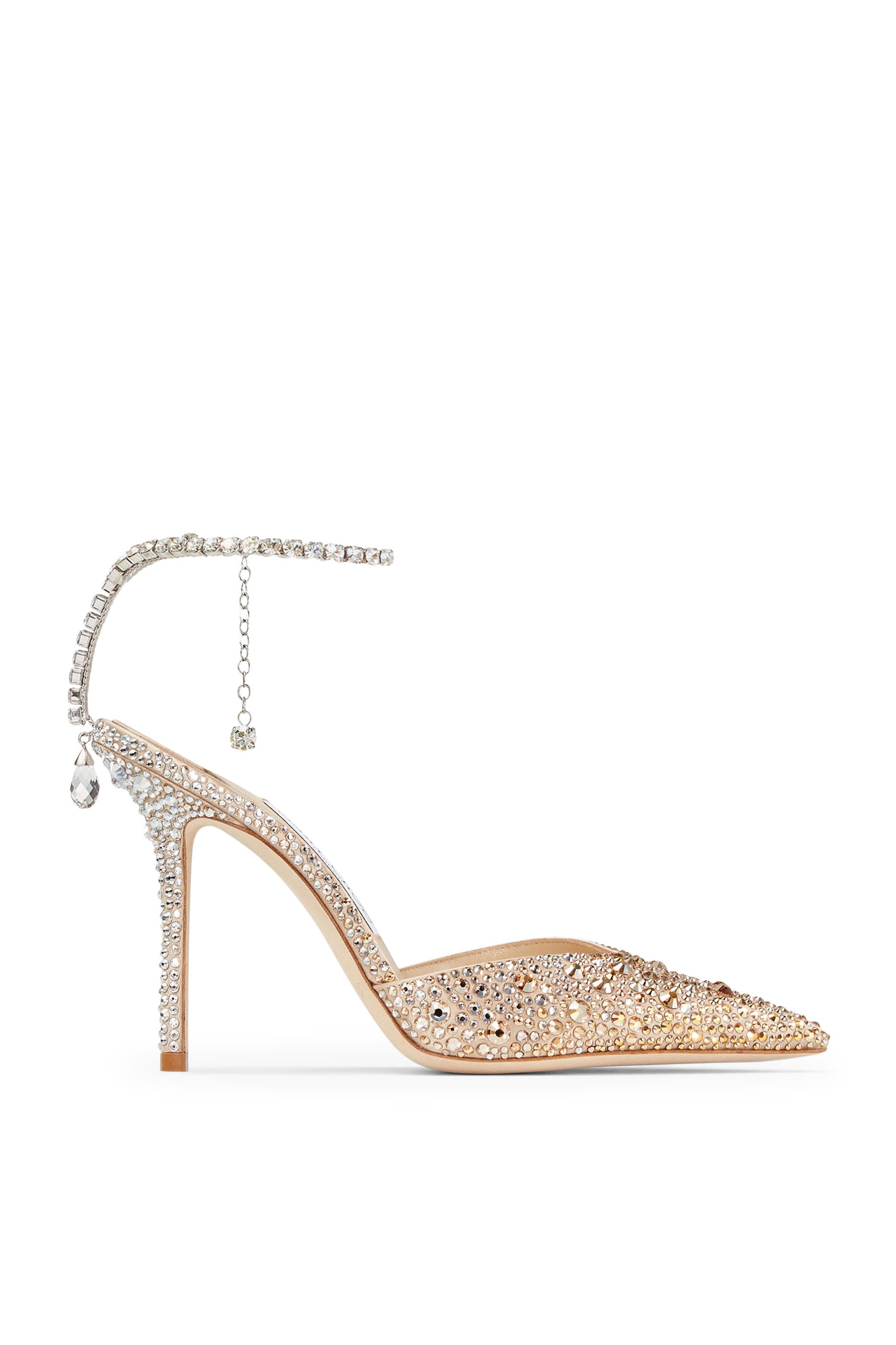 Saeda 100 Satin Crystal Pumps