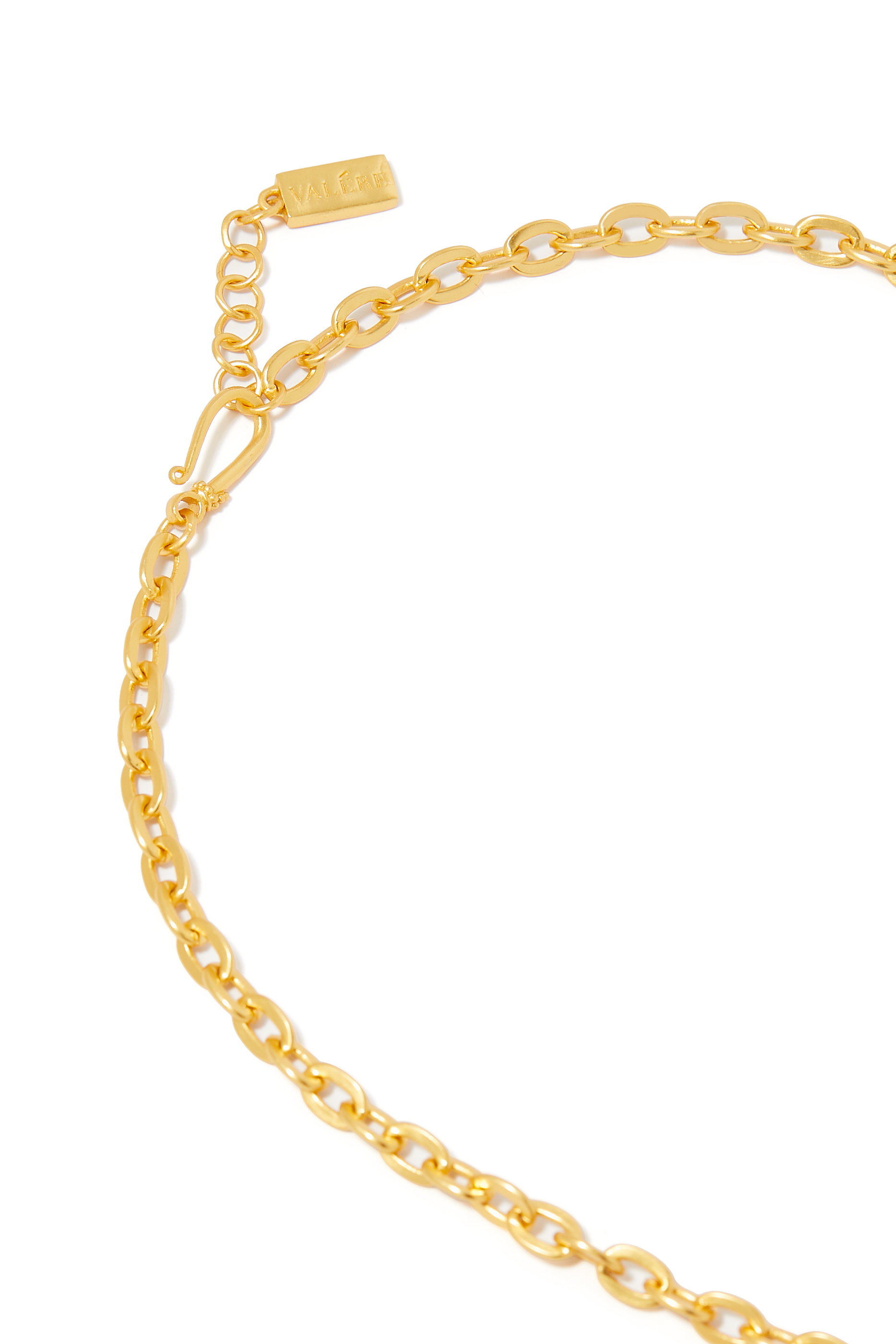 Mayan Chain Necklace, 24k Yellow Gold-Plated Brass
