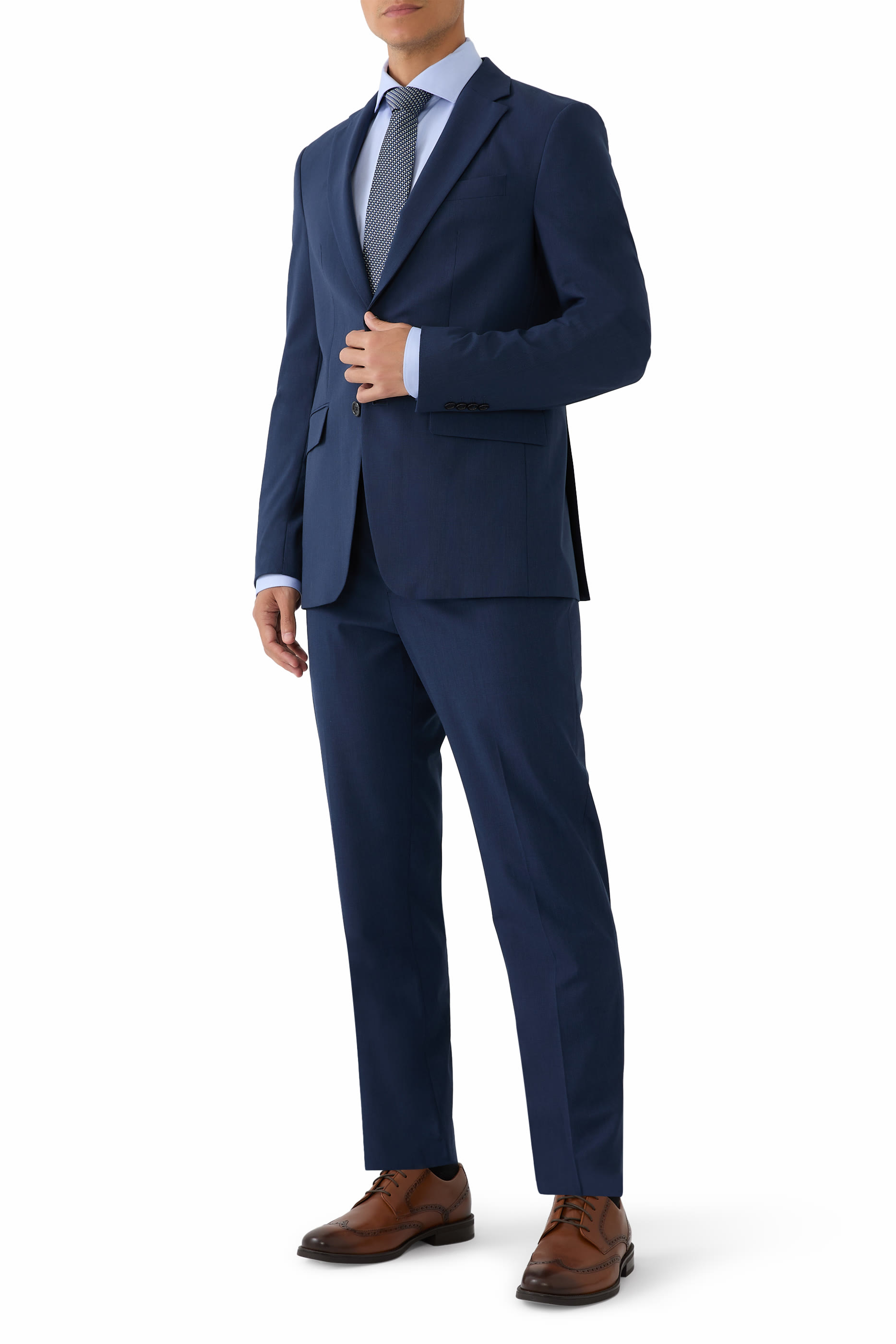 Semi Solid Signature Dobby Shirt