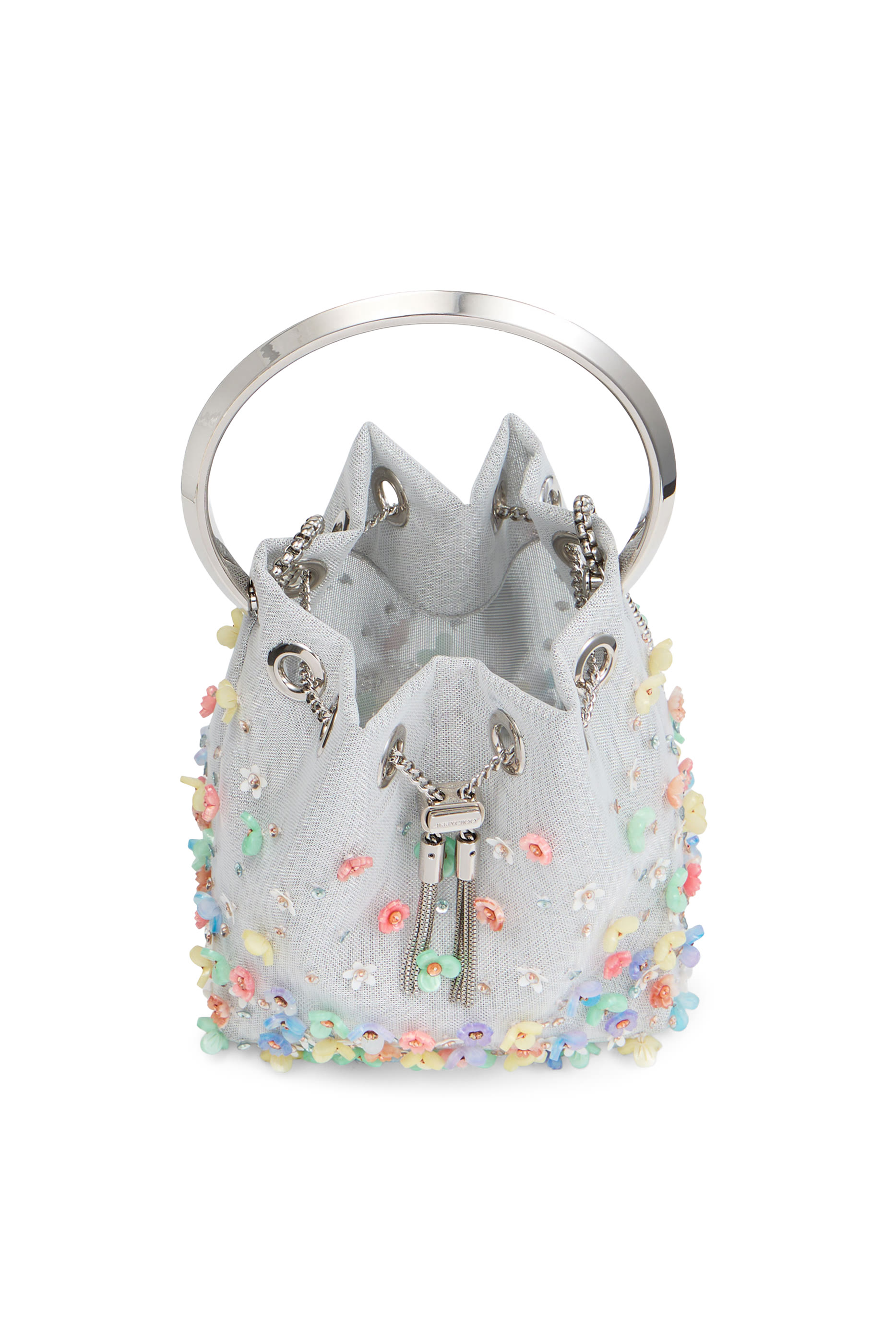 Bon Bon Mesh Bag with Embroidered Daisies