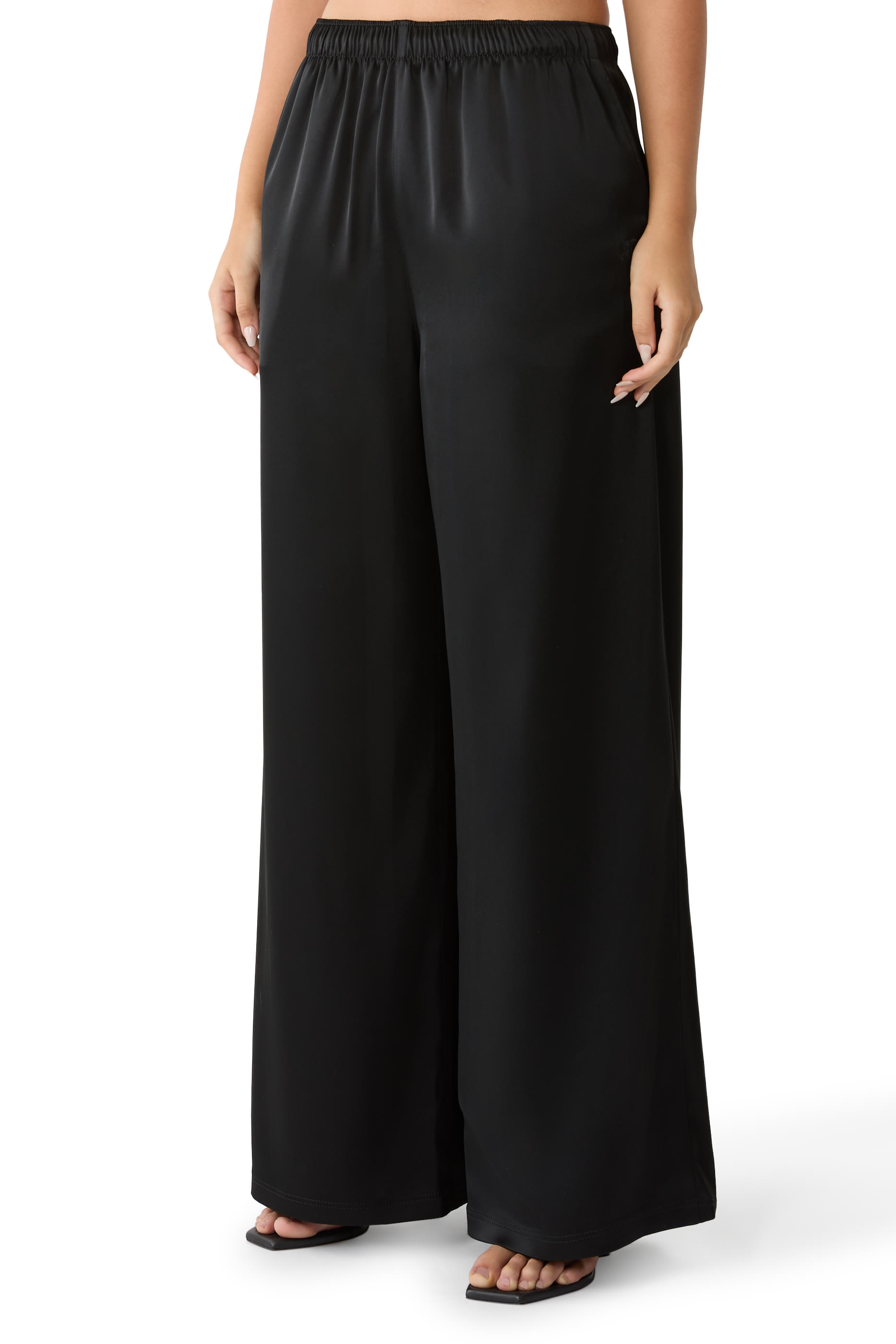  Satin Wide Train Pants 