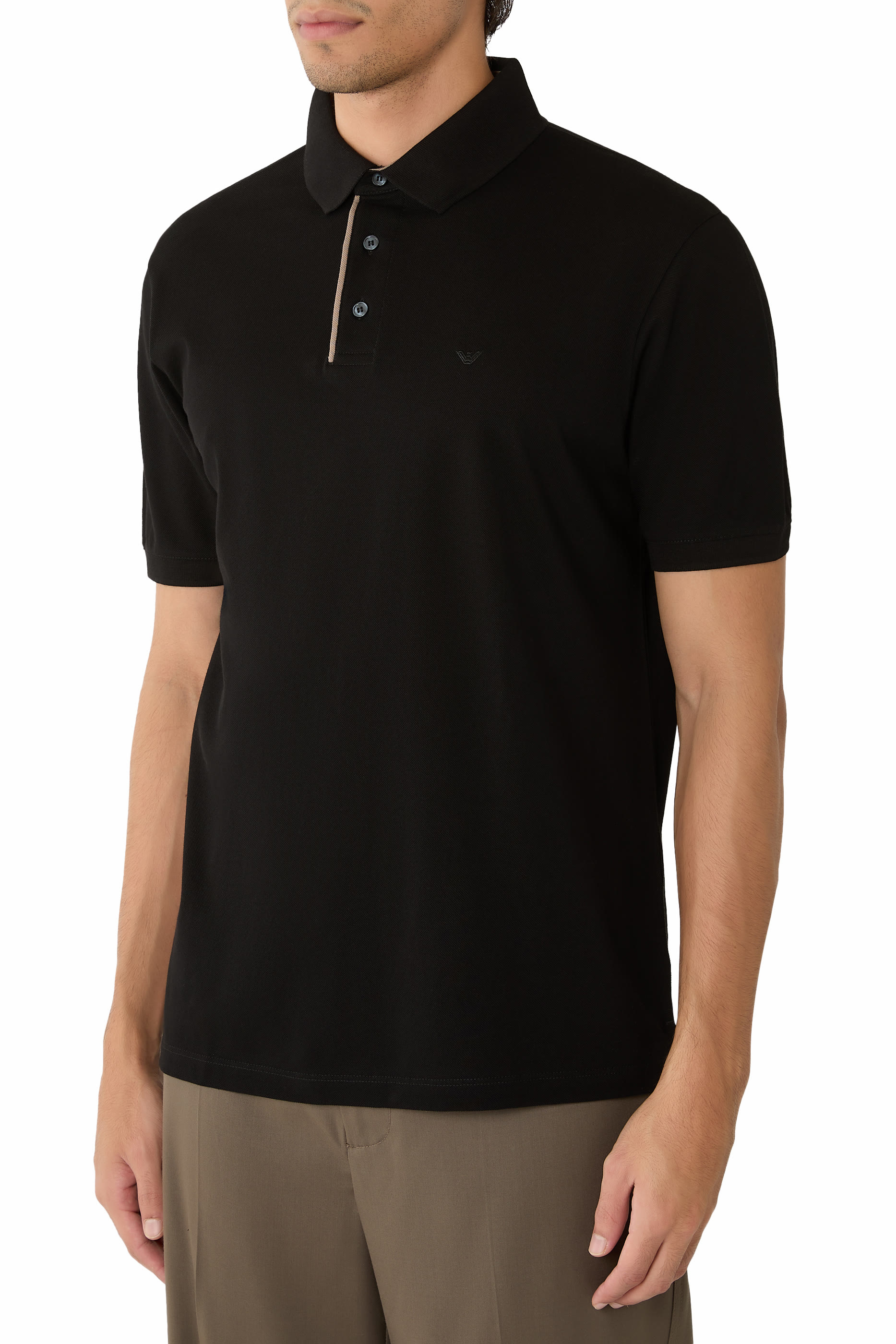 Micro Eagle Stretch Piqué Polo Shirt