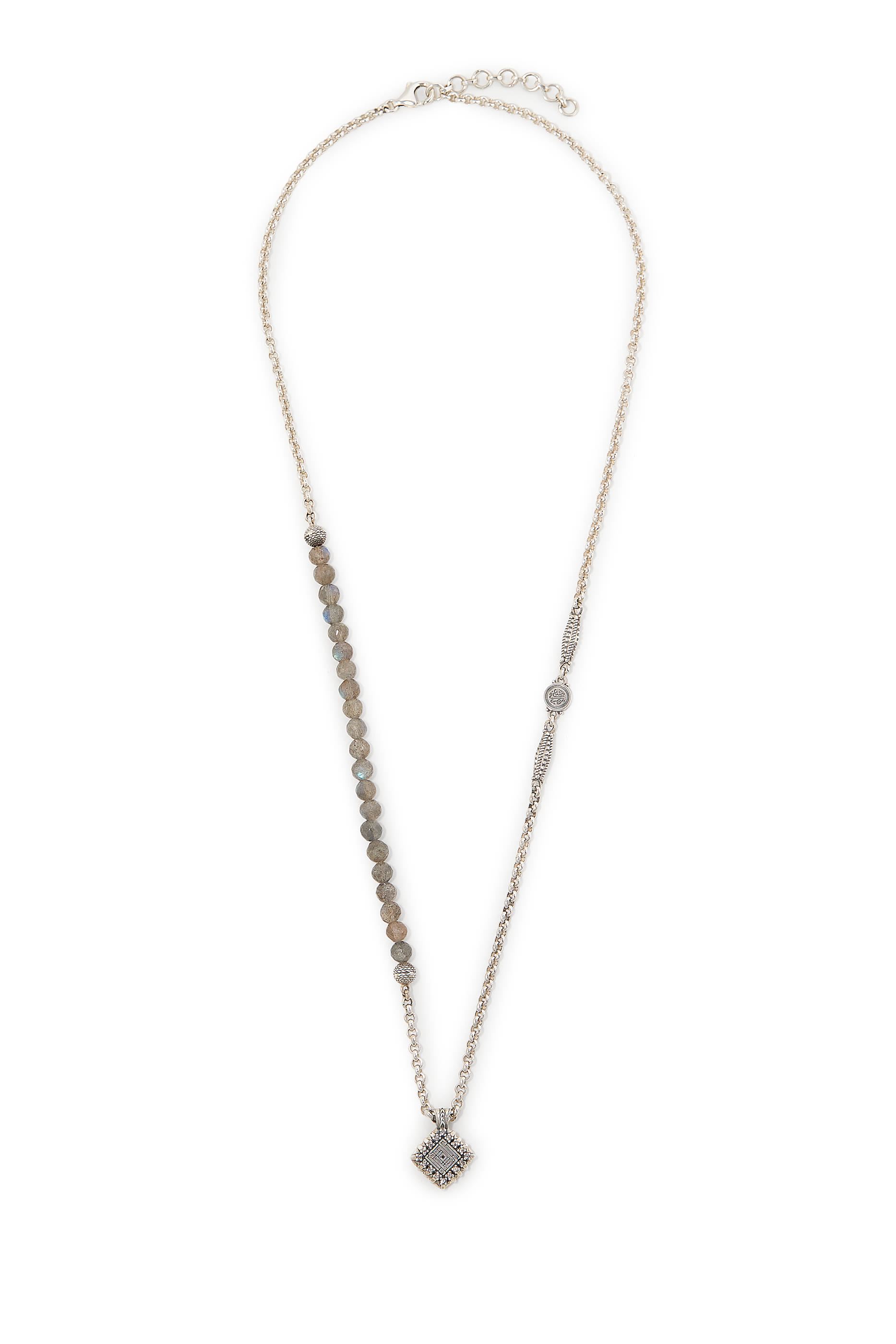 Kufic Necklace, Sterling Silver