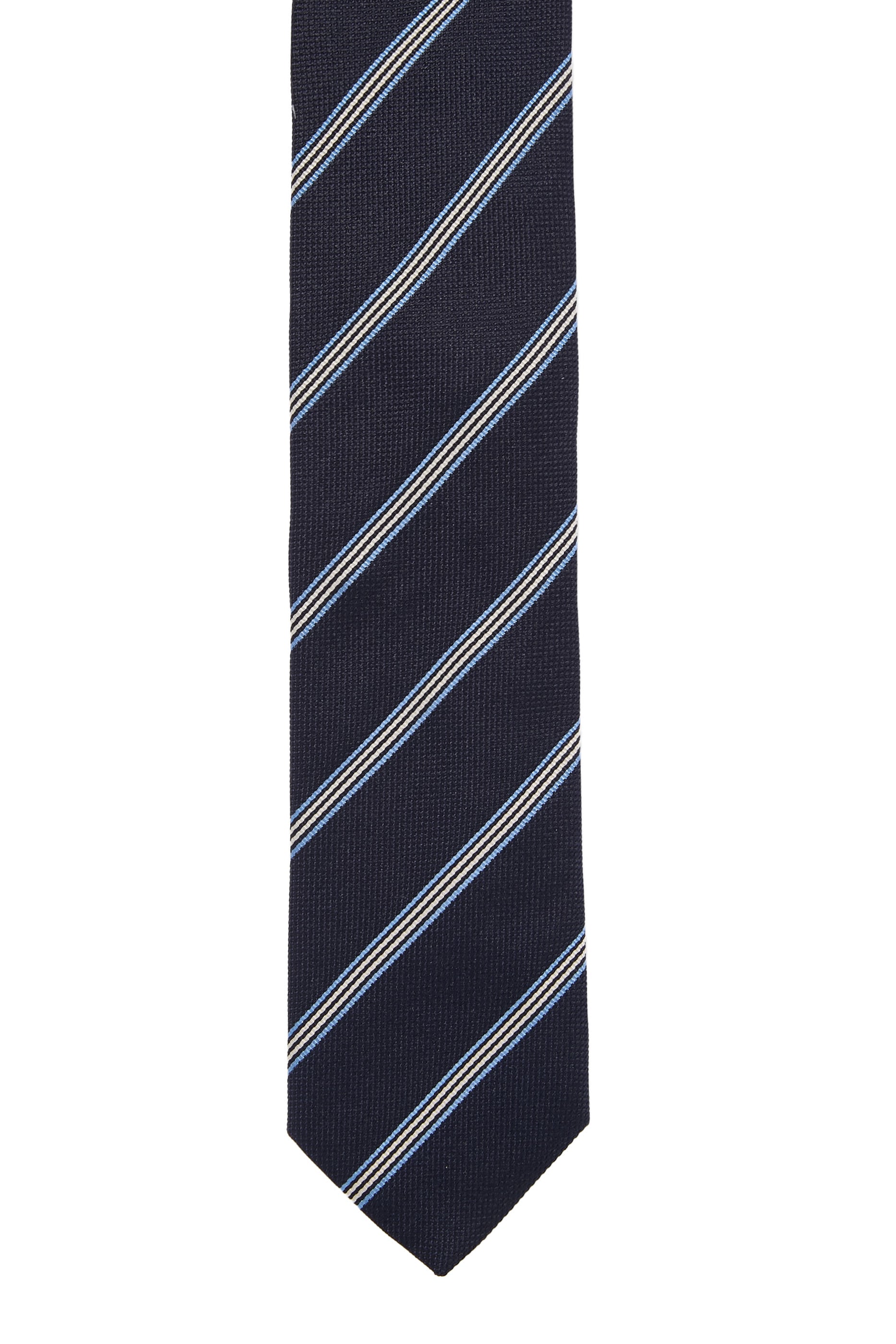 Striped Woven Silk Tie