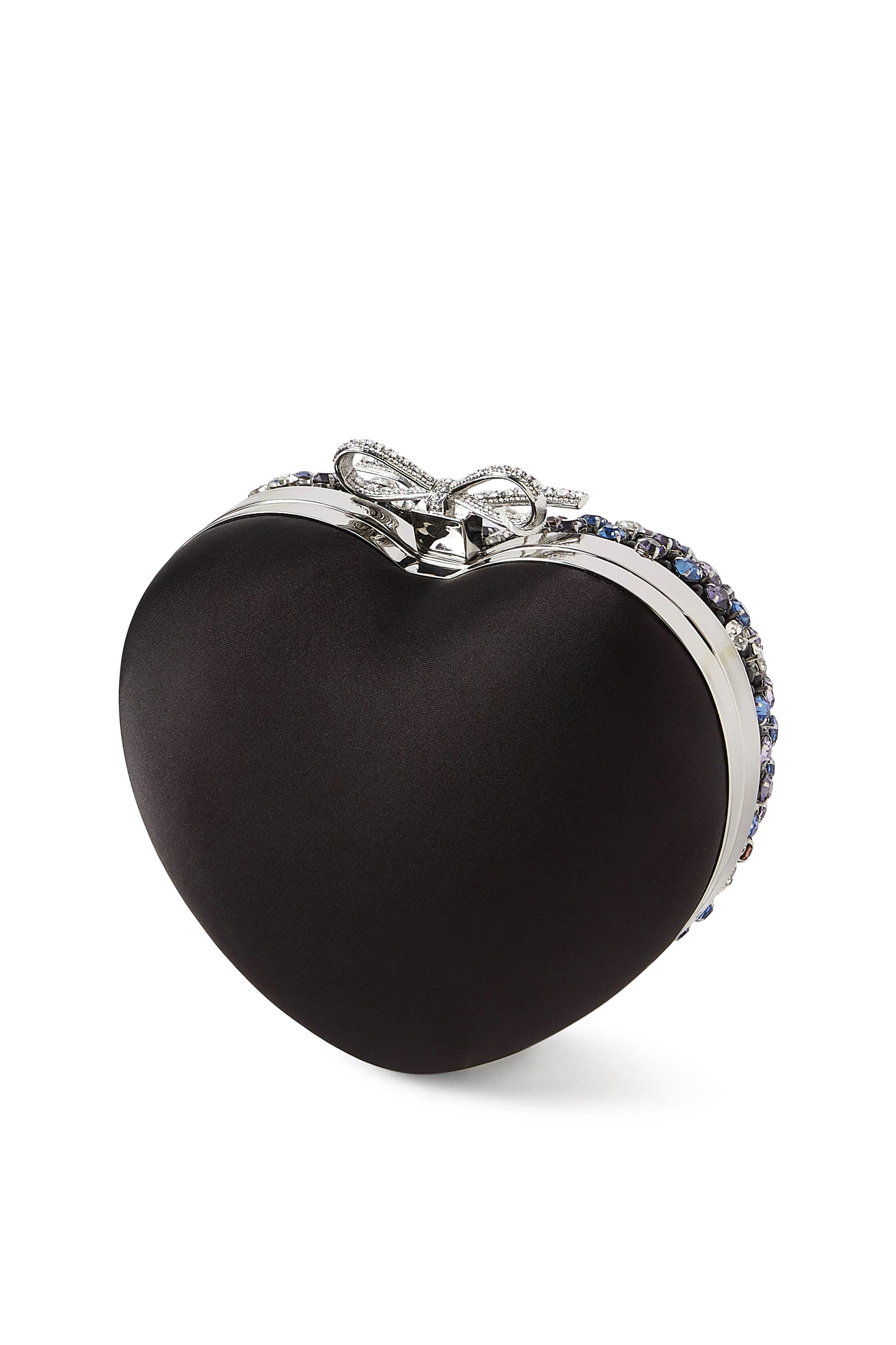 Multi Crystal Heart Clutch 