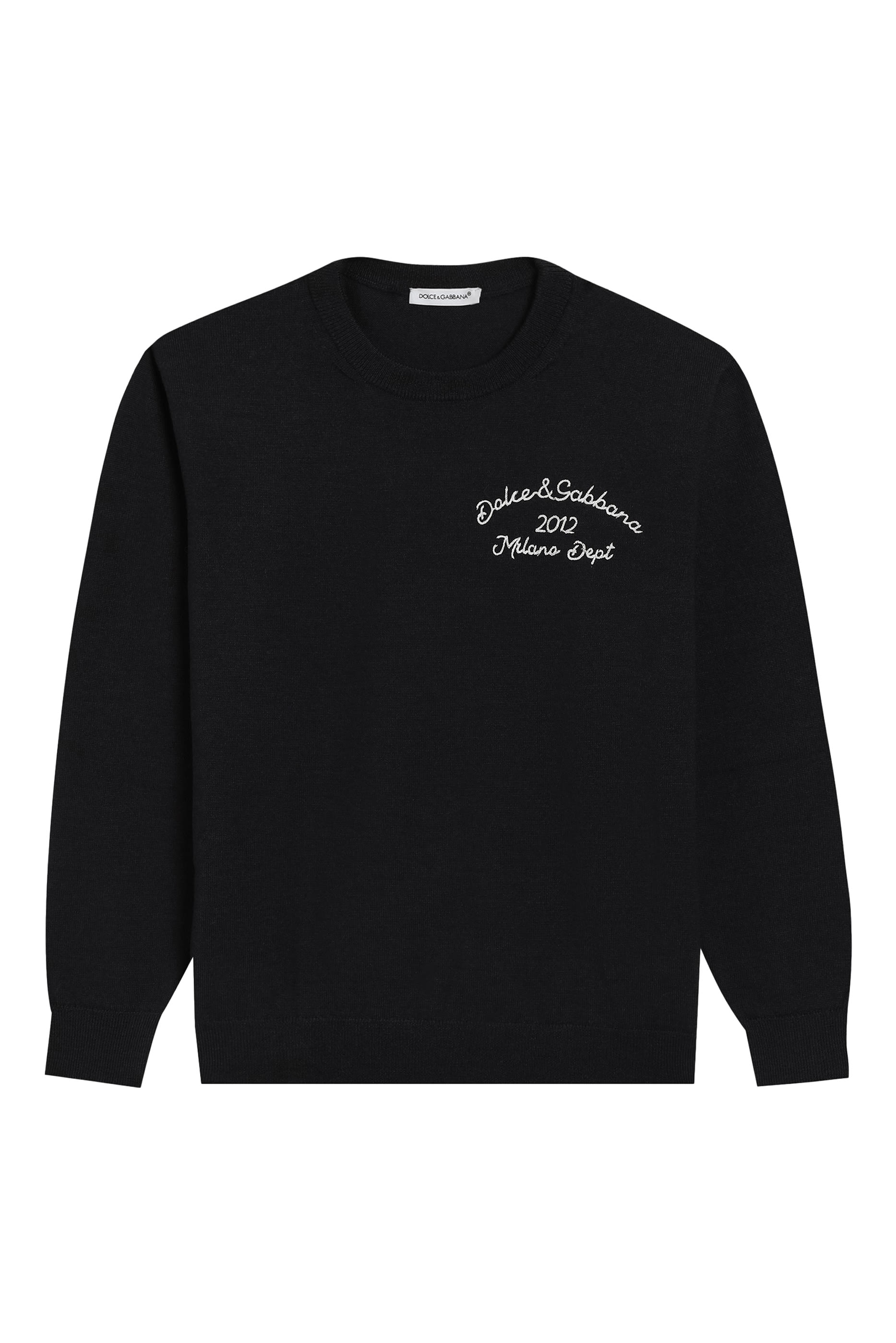 Kids Embroidered Crew-Neck Sweater