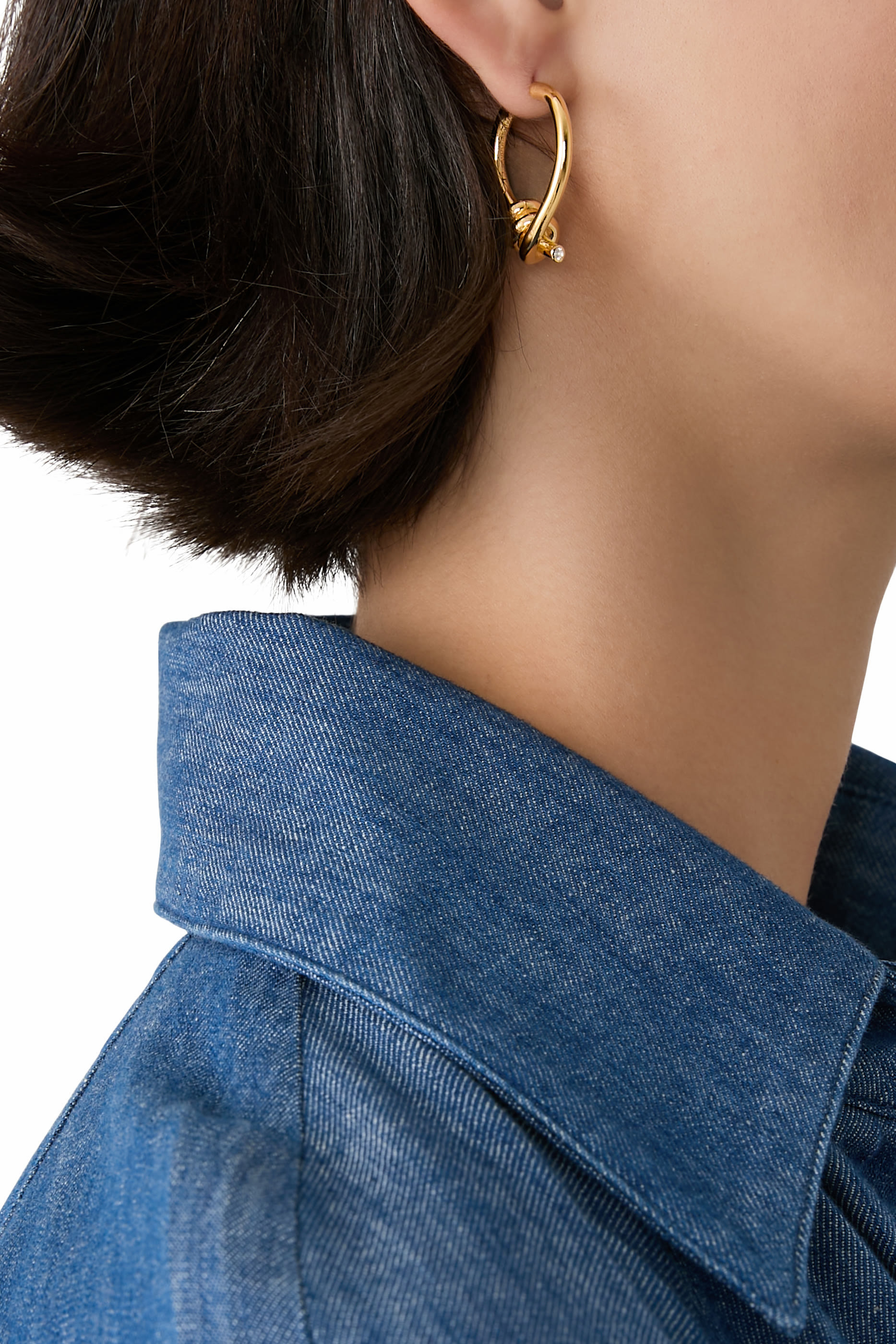 Knotted Earrings, Recycled Sterling Silver Plated in 18k Yellow Gold Vermeil