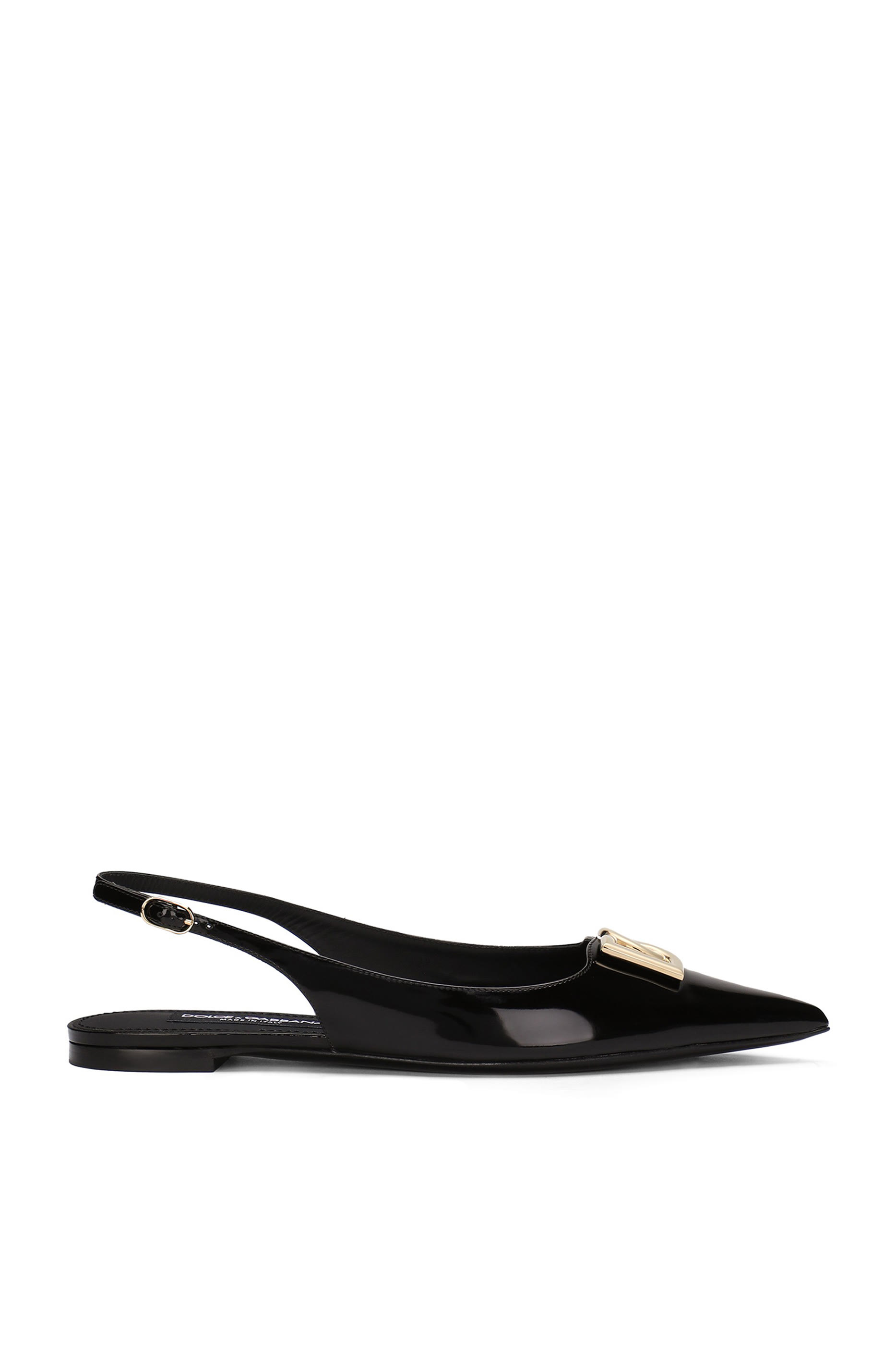 Polished Calfskin Slingback Mules