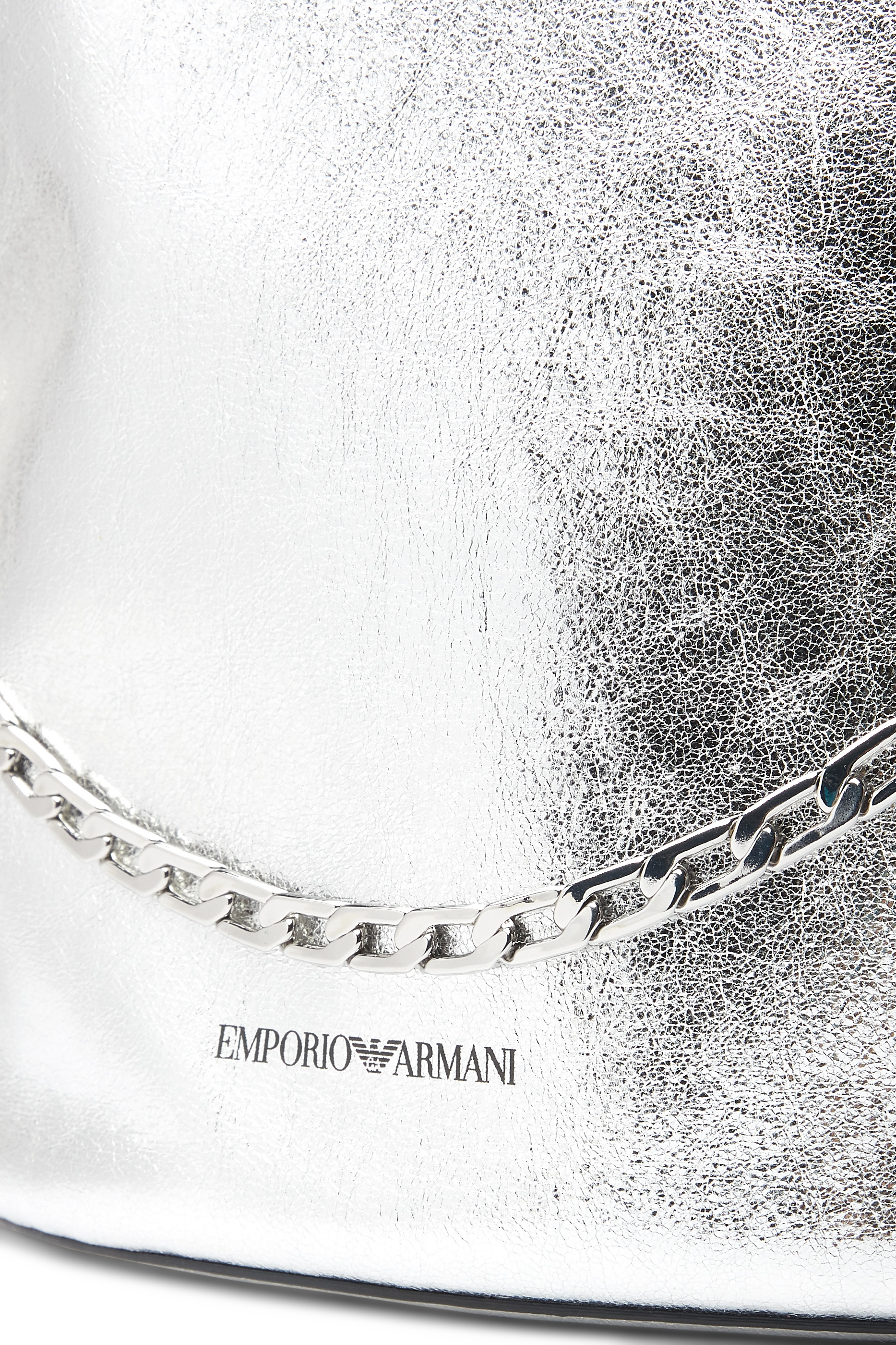 Silver Foil Bucket Bag