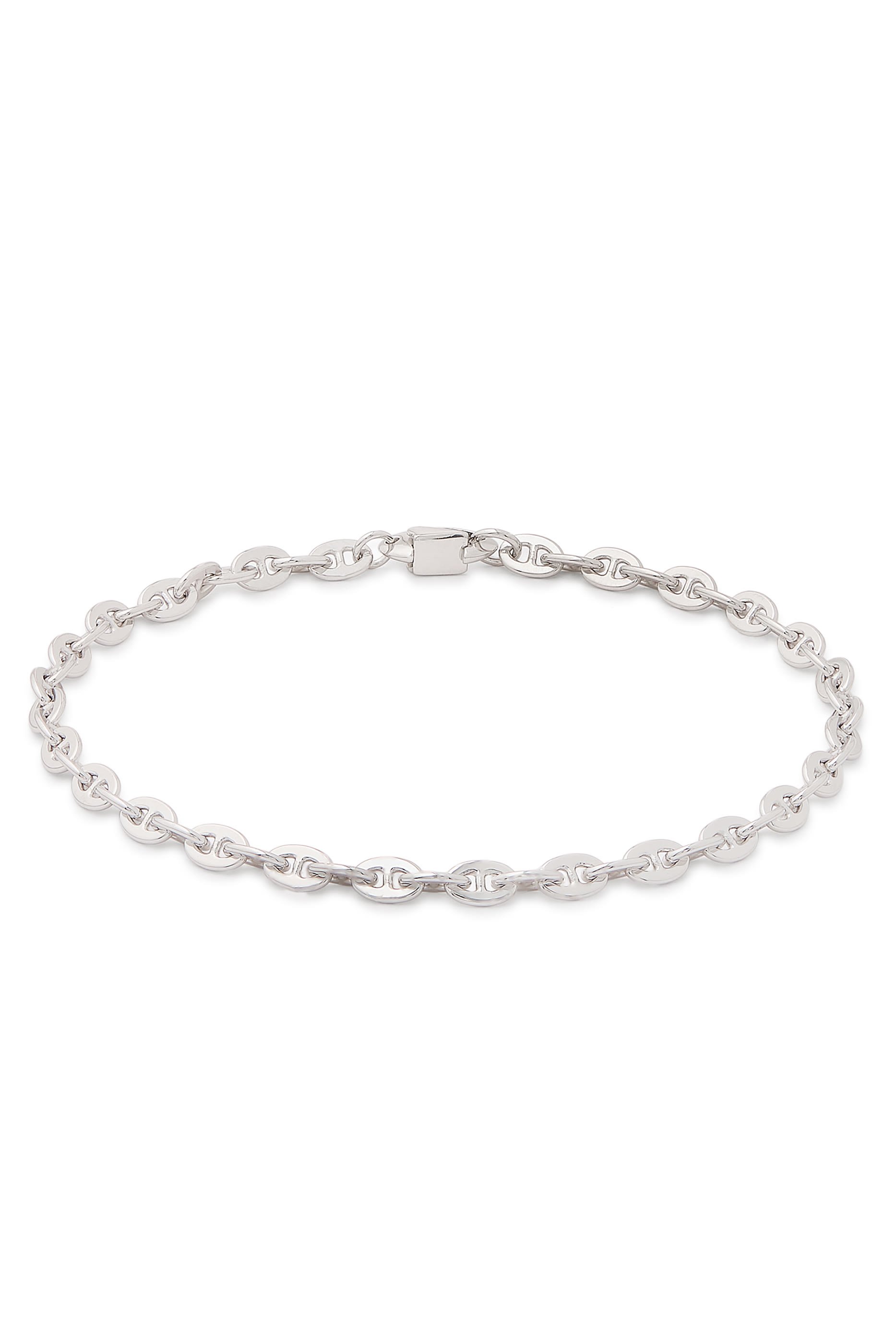 Sven Chain Bracelet, Rhodium Plated Sterling Silver