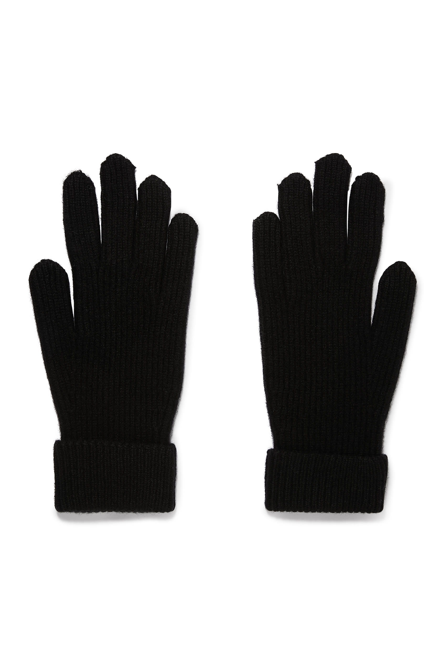 Ribbed-Cuff Logo Gloves