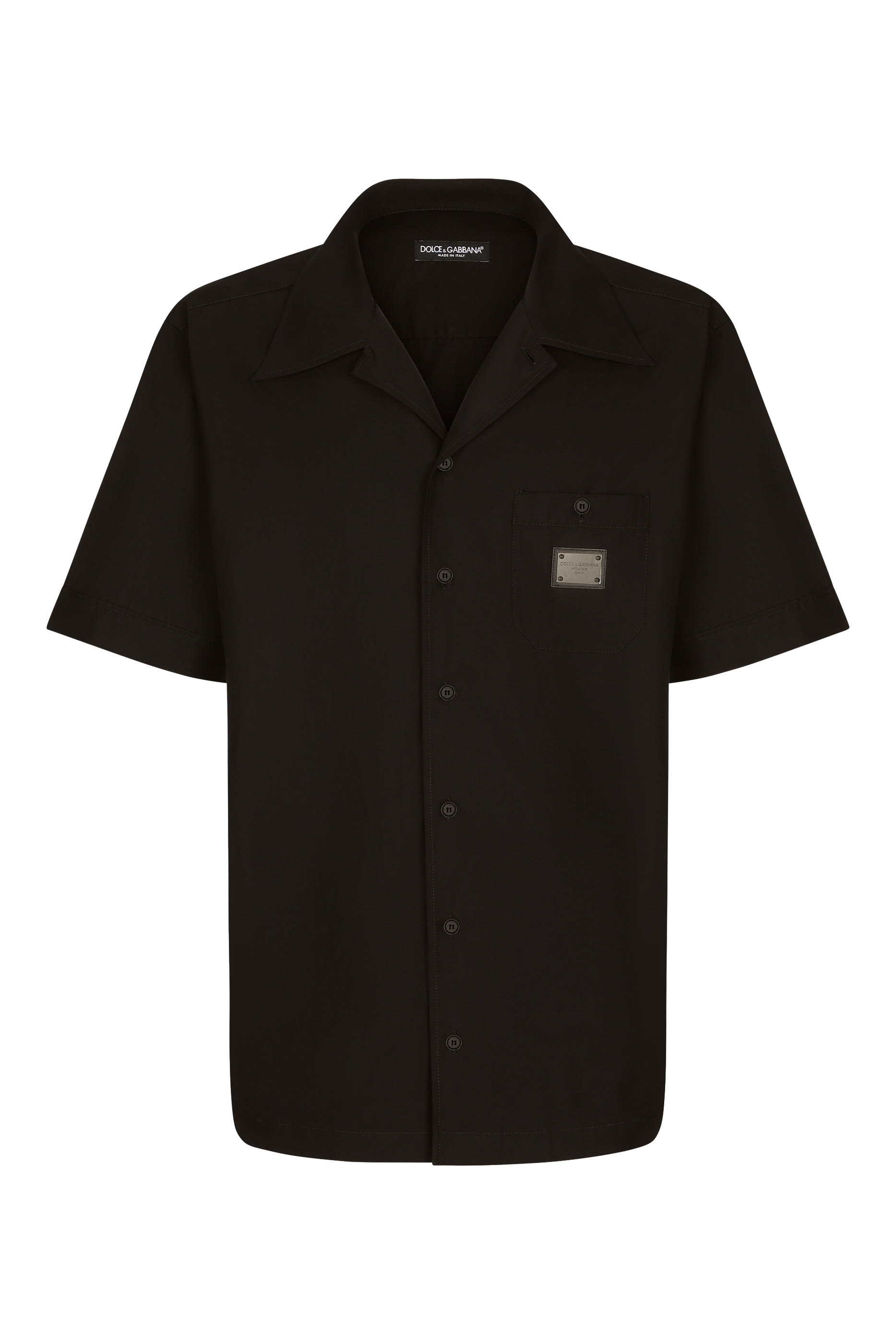 Logo Tag Cotton Hawaiian Shirt