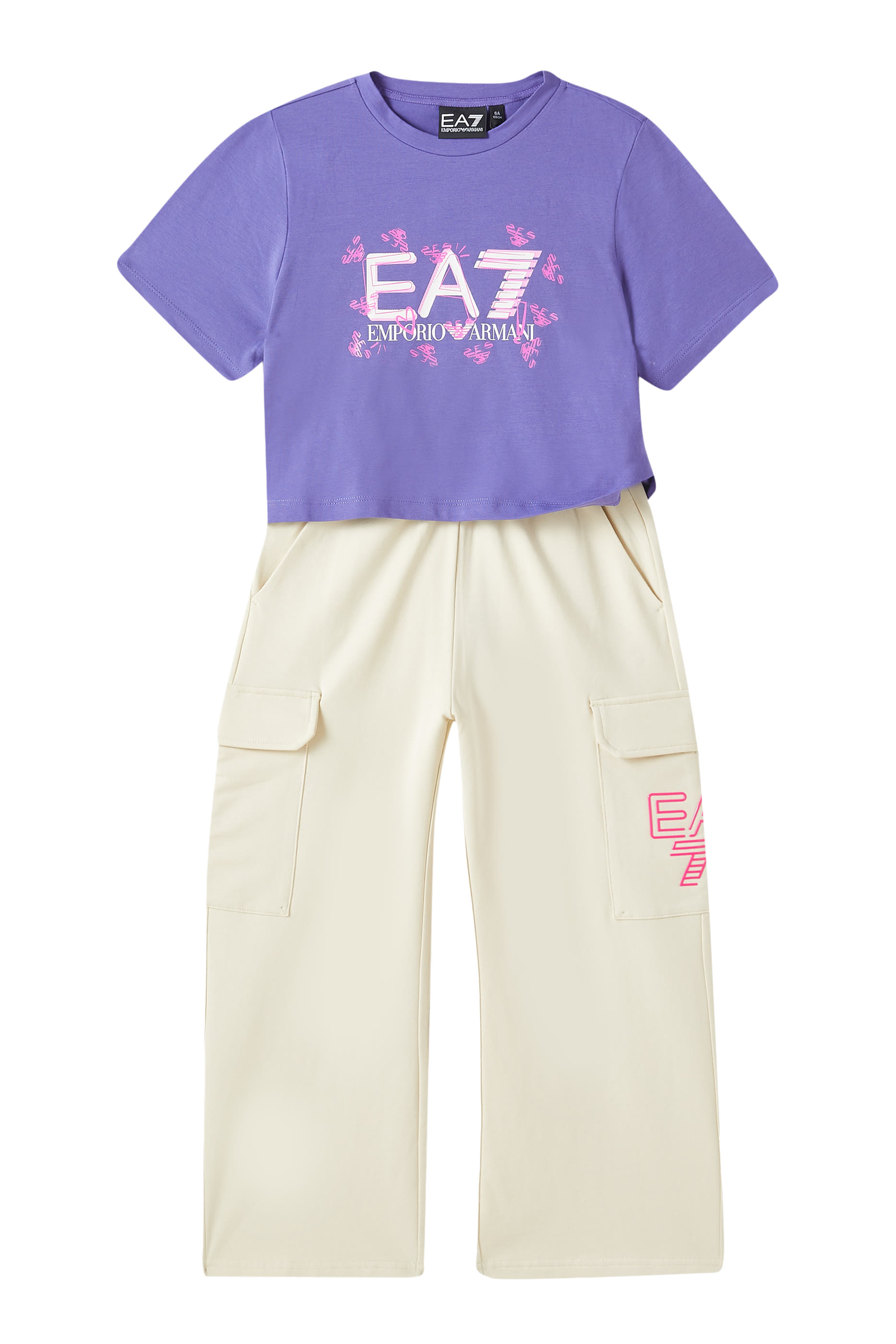 Kids EA7 Logo T-Shirt