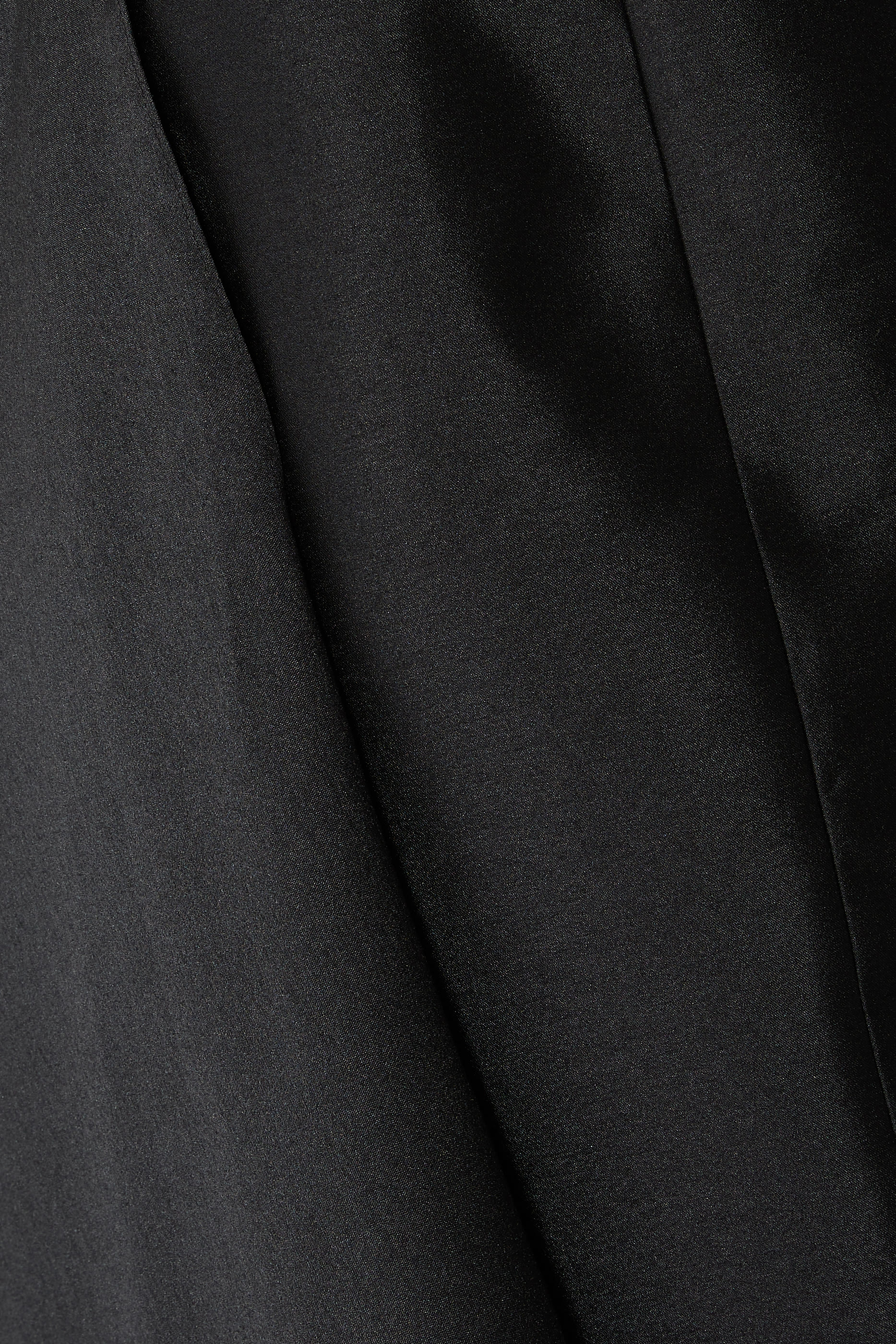 Strapless Satin Cape Gown