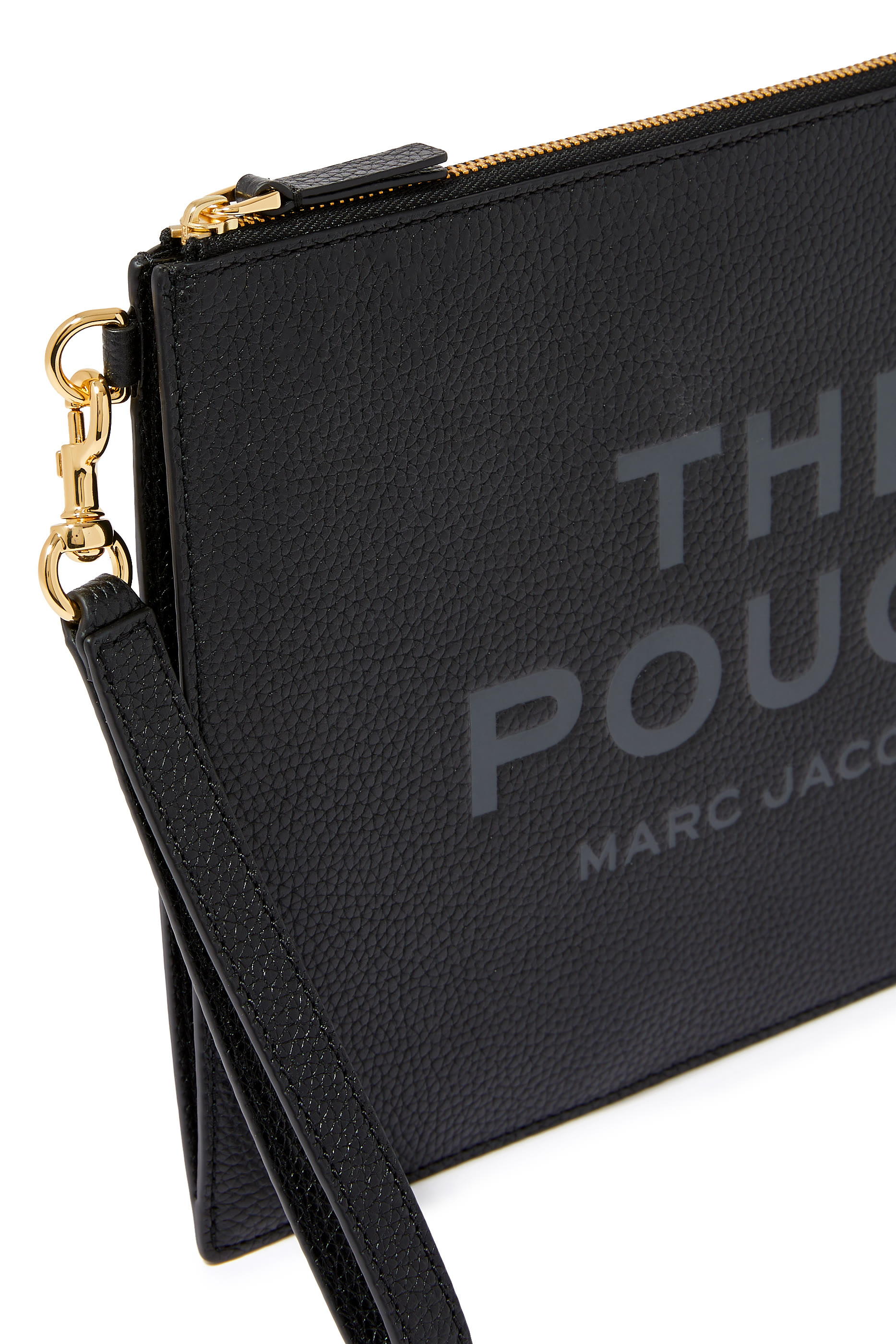 The Leather Large Pouch with Logo