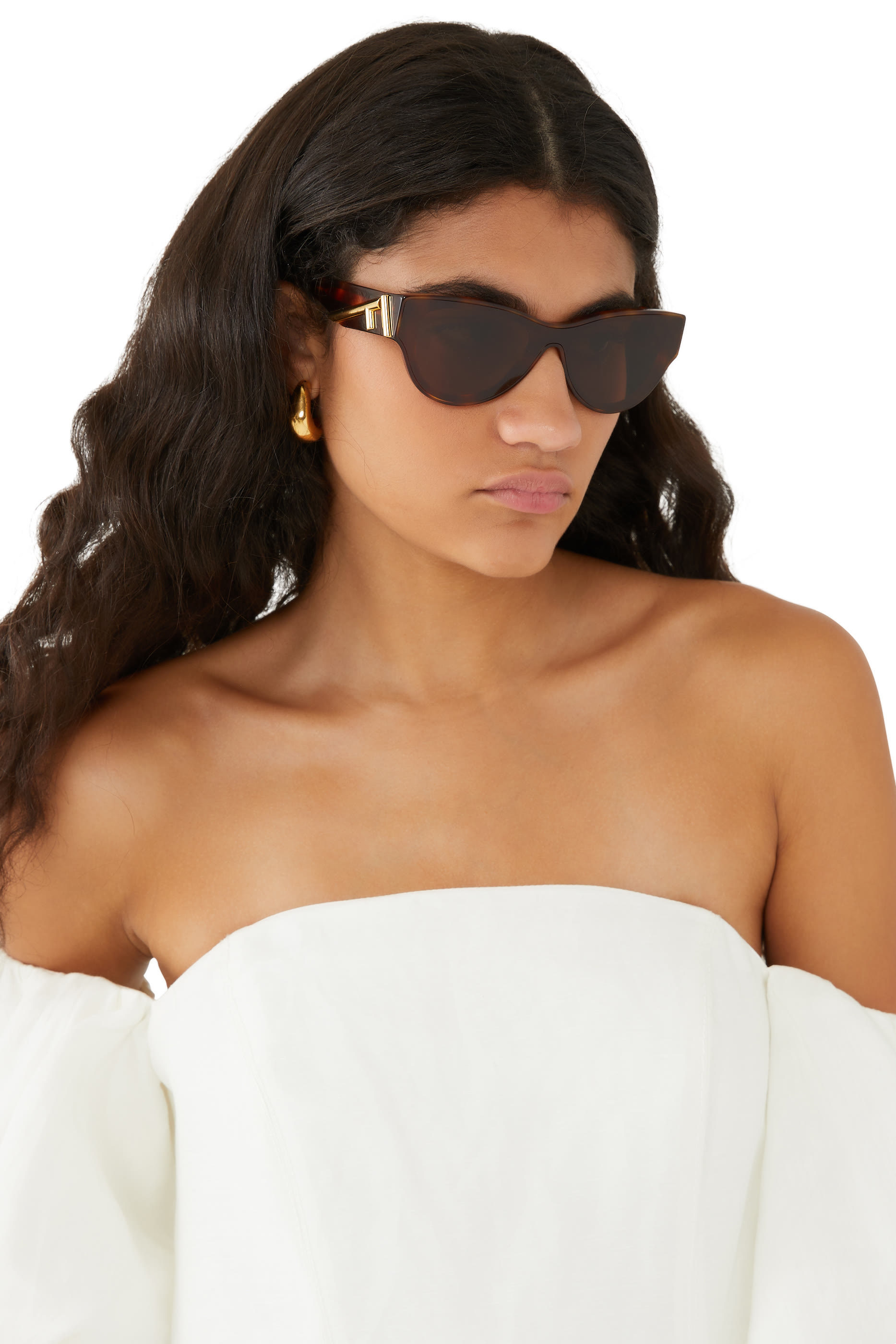 Fendi First Brown Havana Round Sunglasses