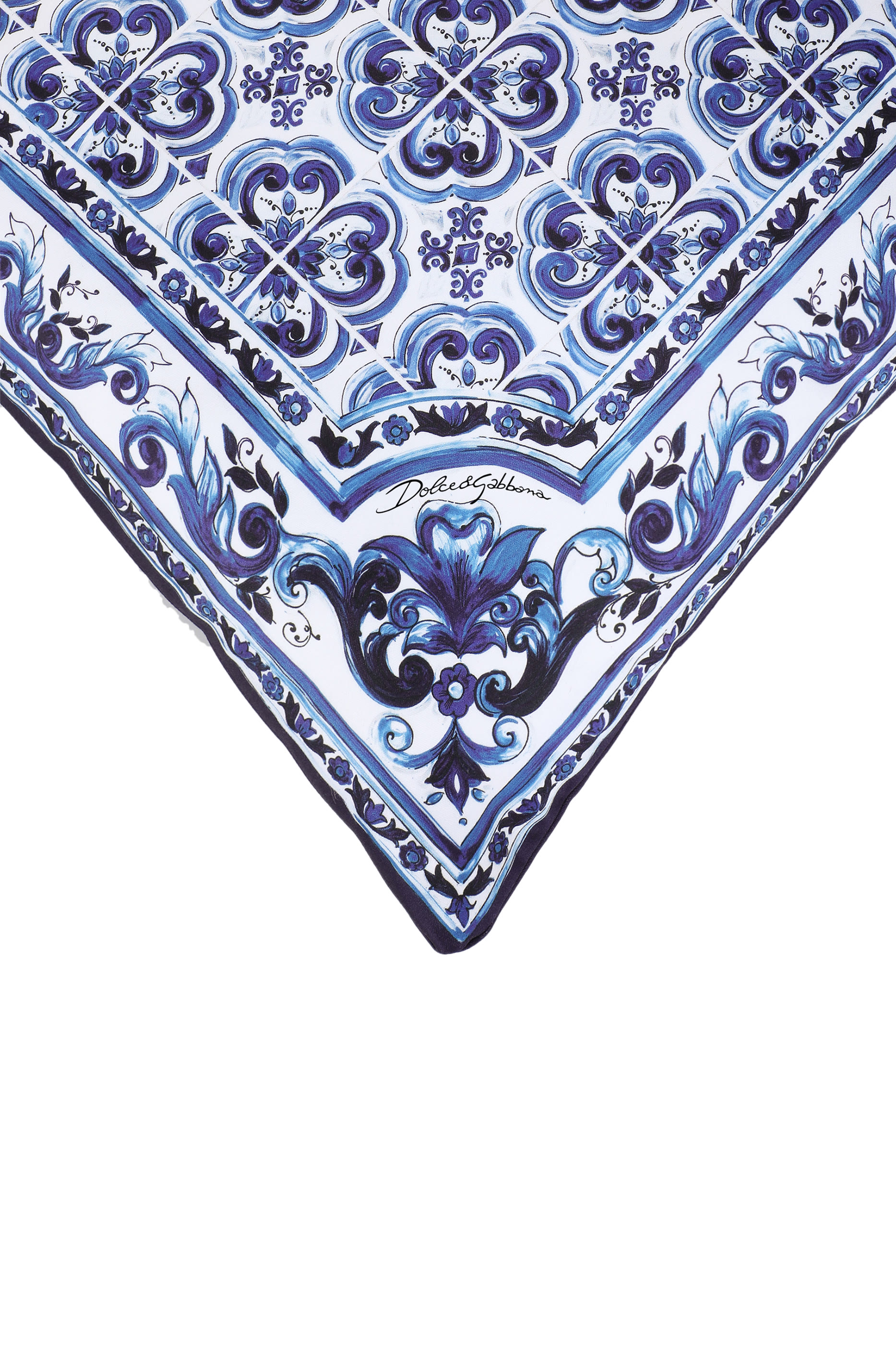 Blu Mediterraneo Small Duchesse Cotton Cushion