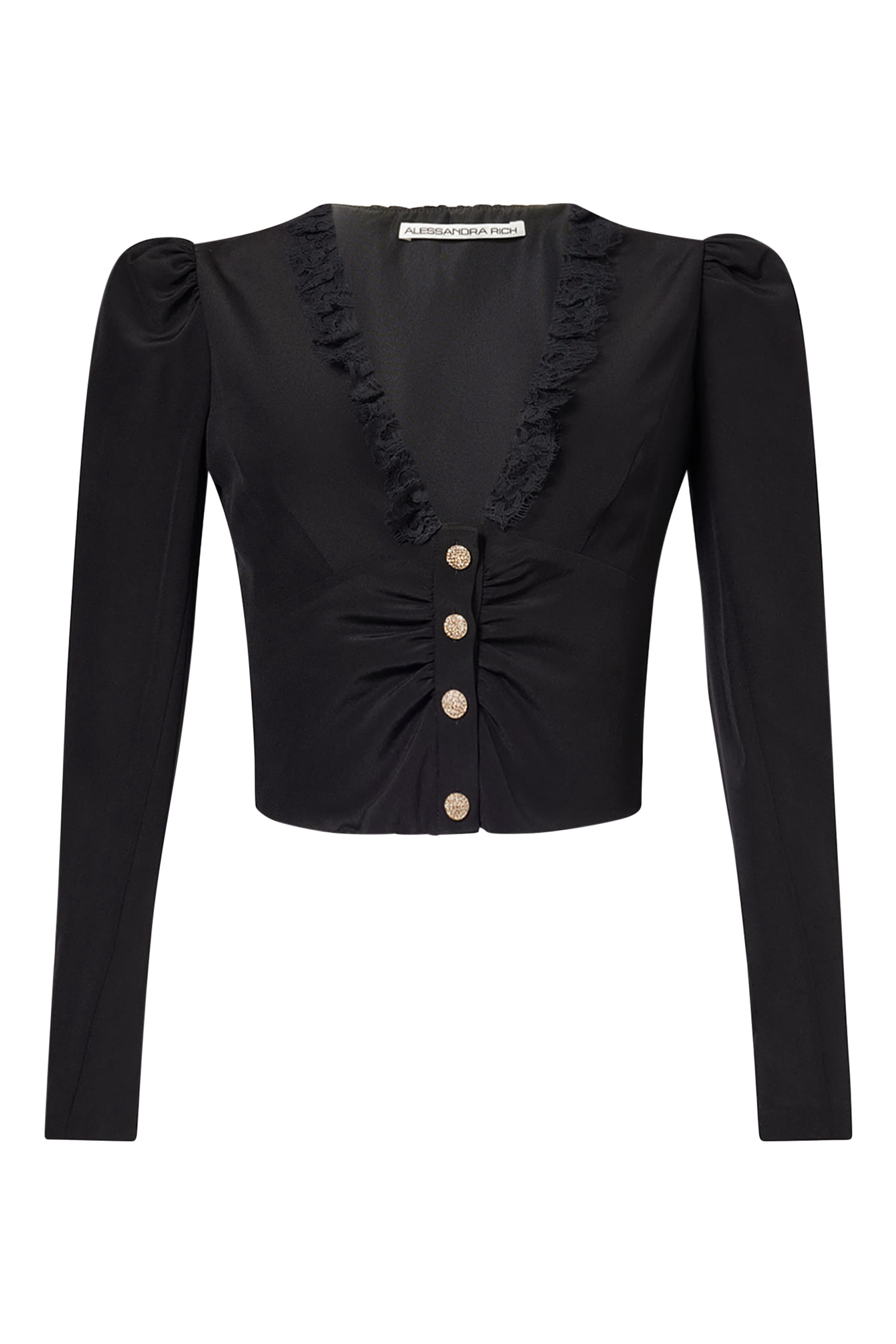 Bustier Ruffled Silk Top