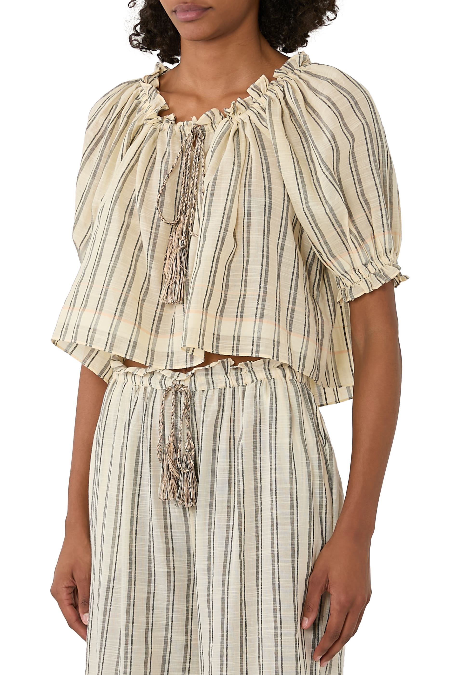Paros Stripe Coverup Top