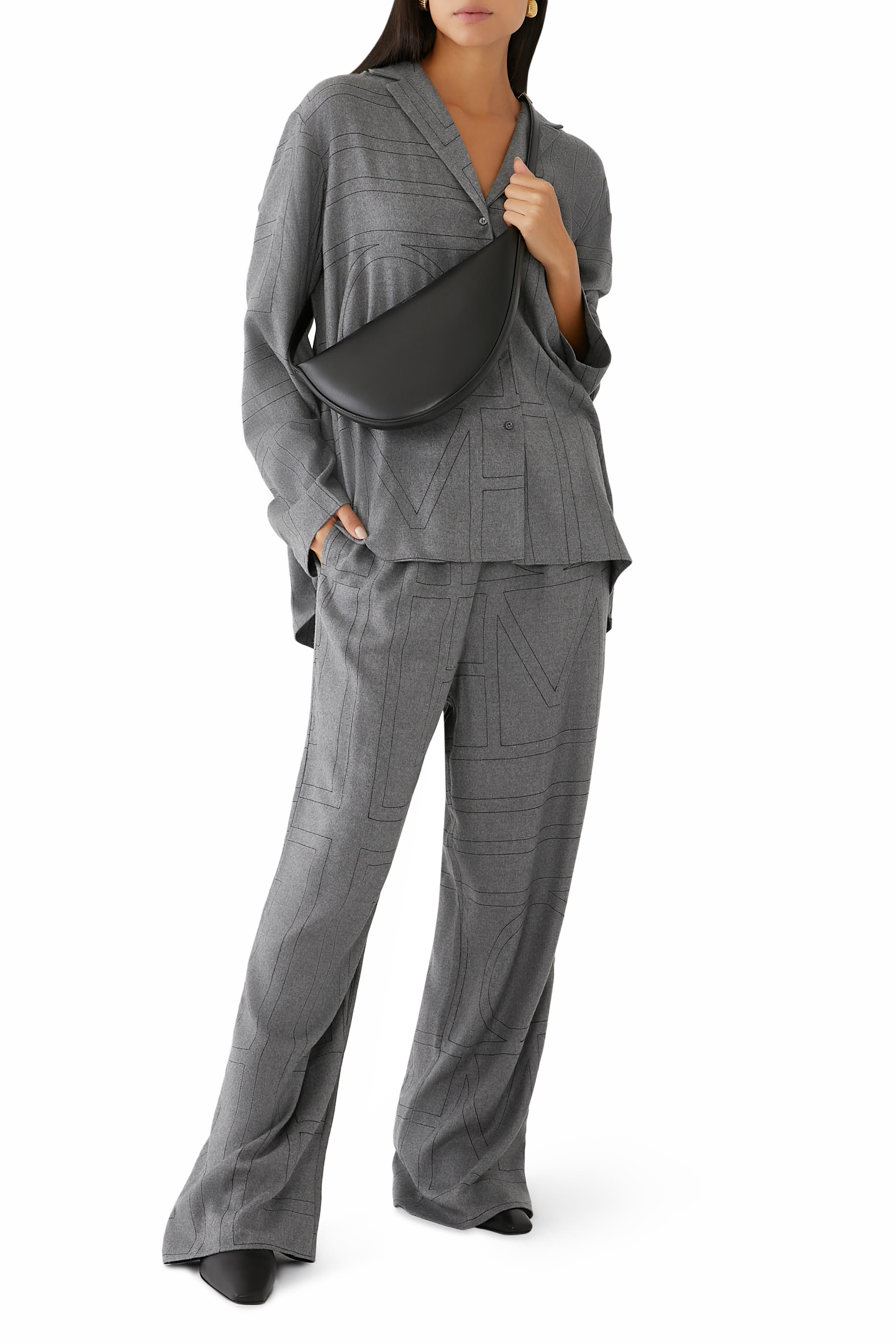 Scooped Leather Sling Bag