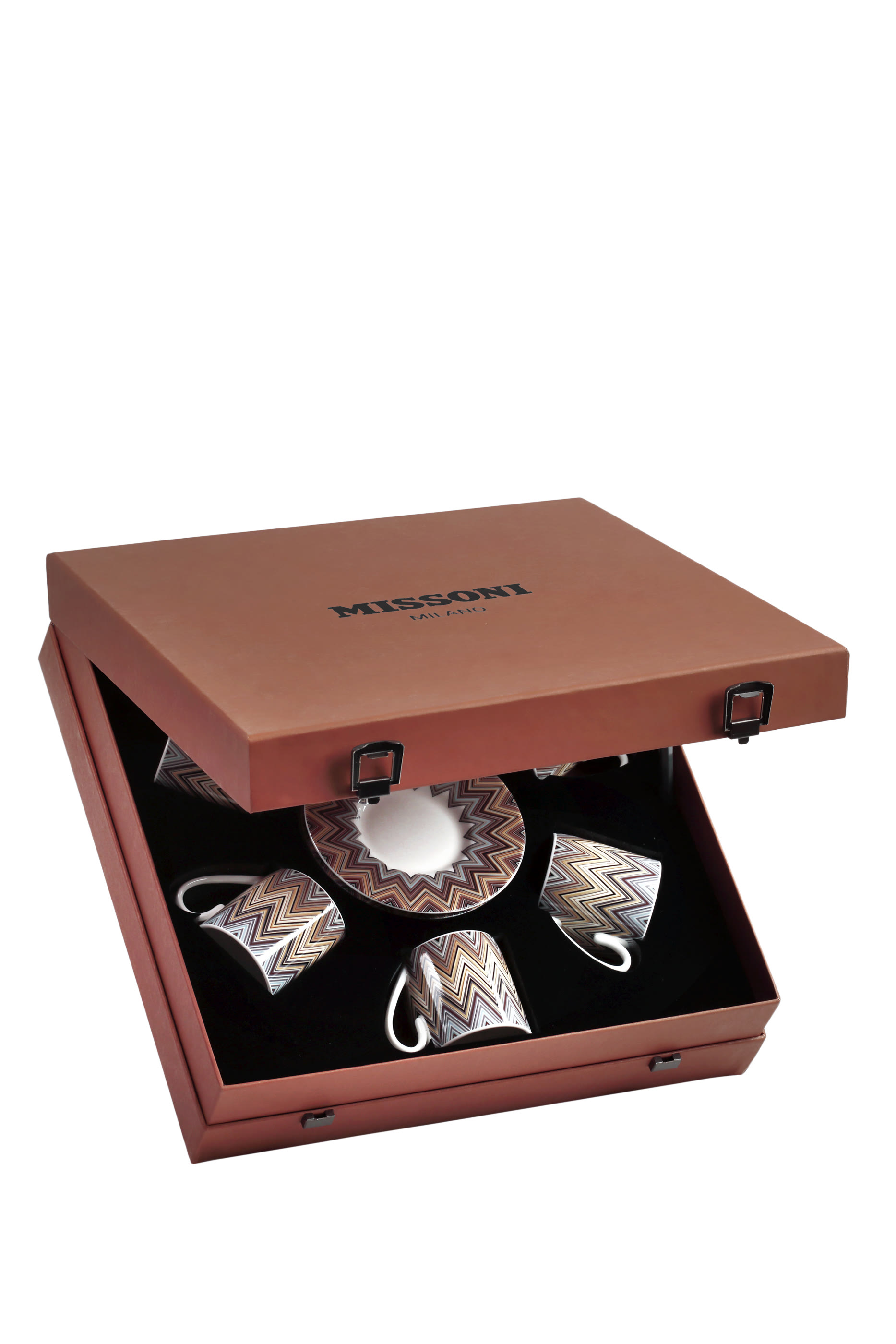 Jarris Zig-Zag Coffee Cup & Saucer, Set of 6