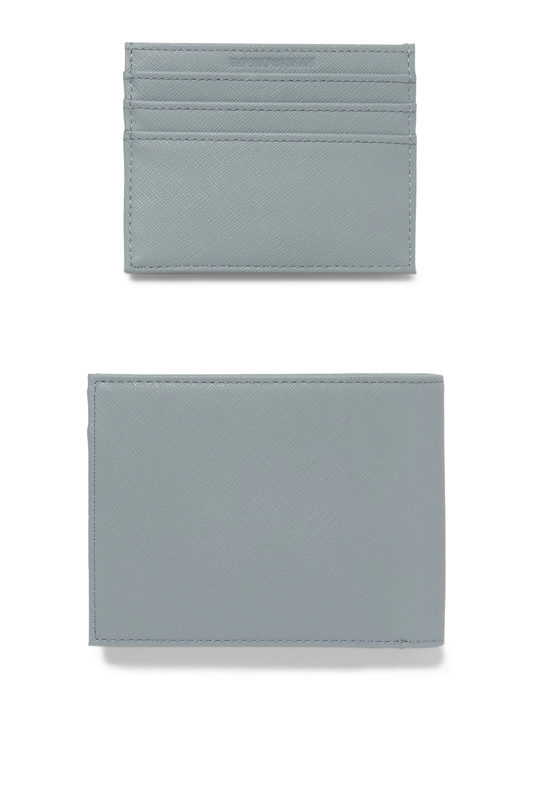 Regenerated Saffiano Leather Wallet & Card Holder Gift Set