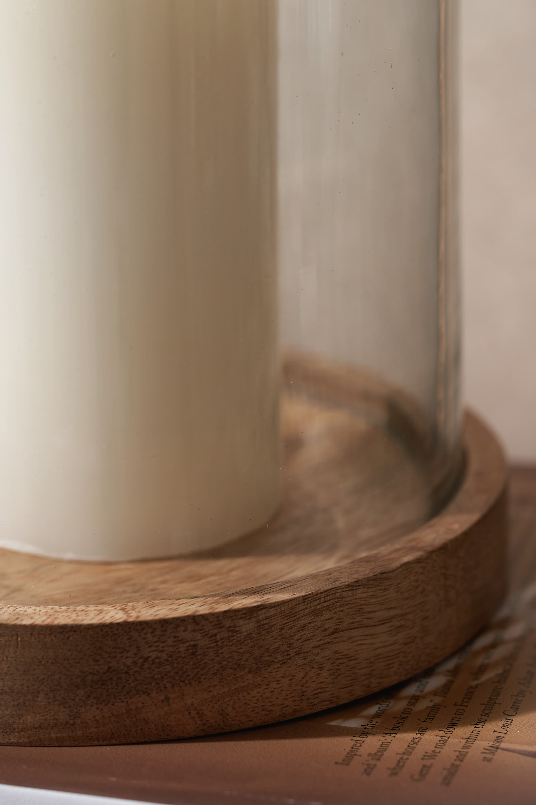 Mango Wood Large Candle Holder