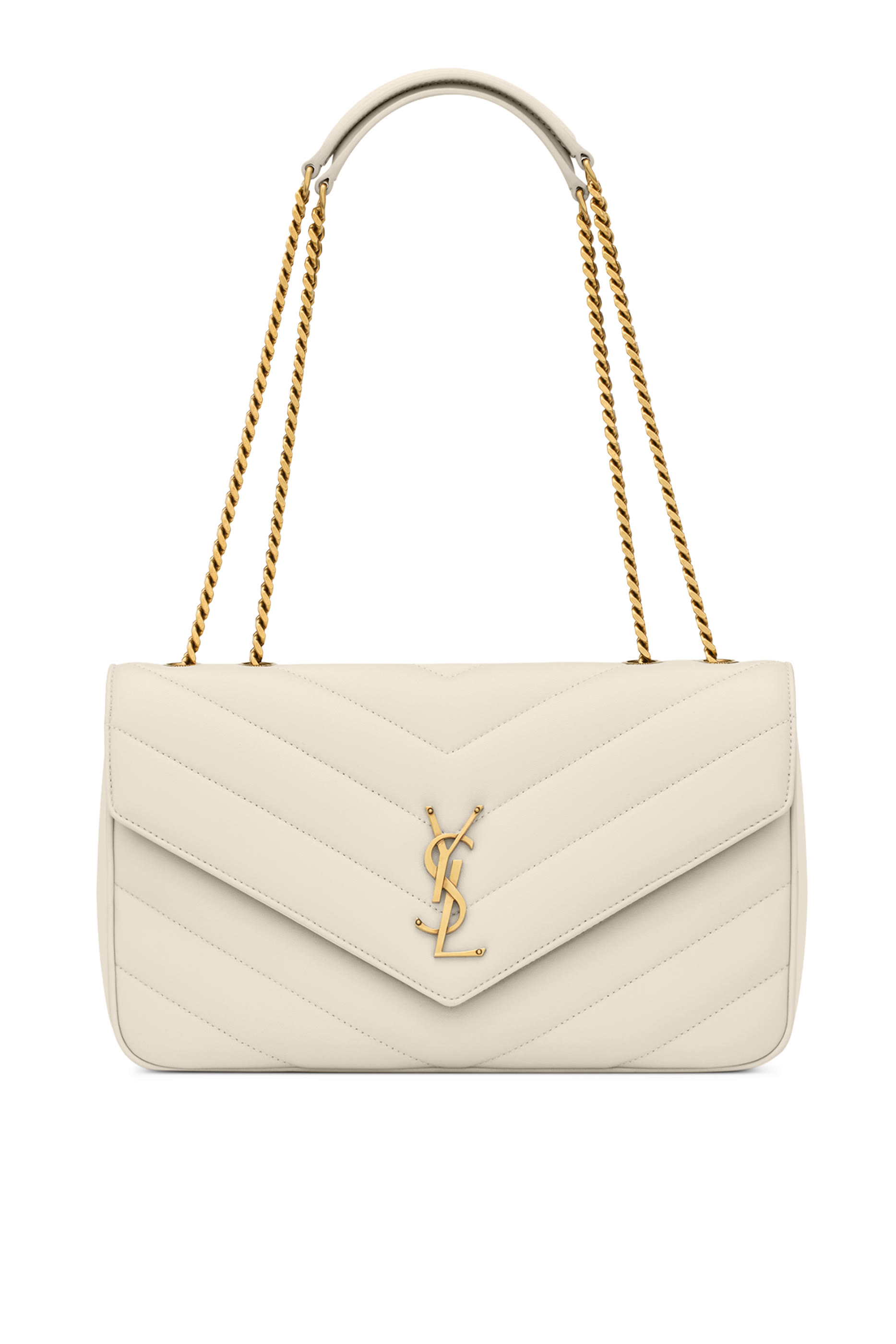  Loulou Medium Chain Bag In Matelass&eacute; Lambskin 