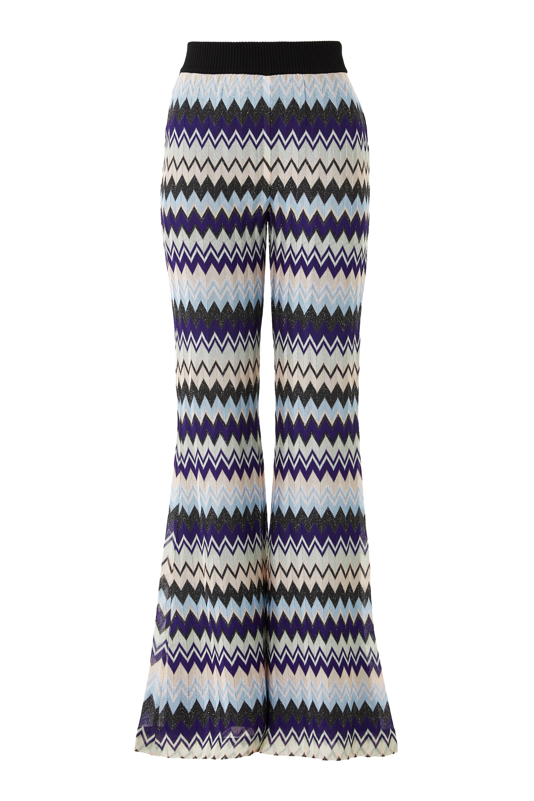 Zigzag Raschel Flare Pants