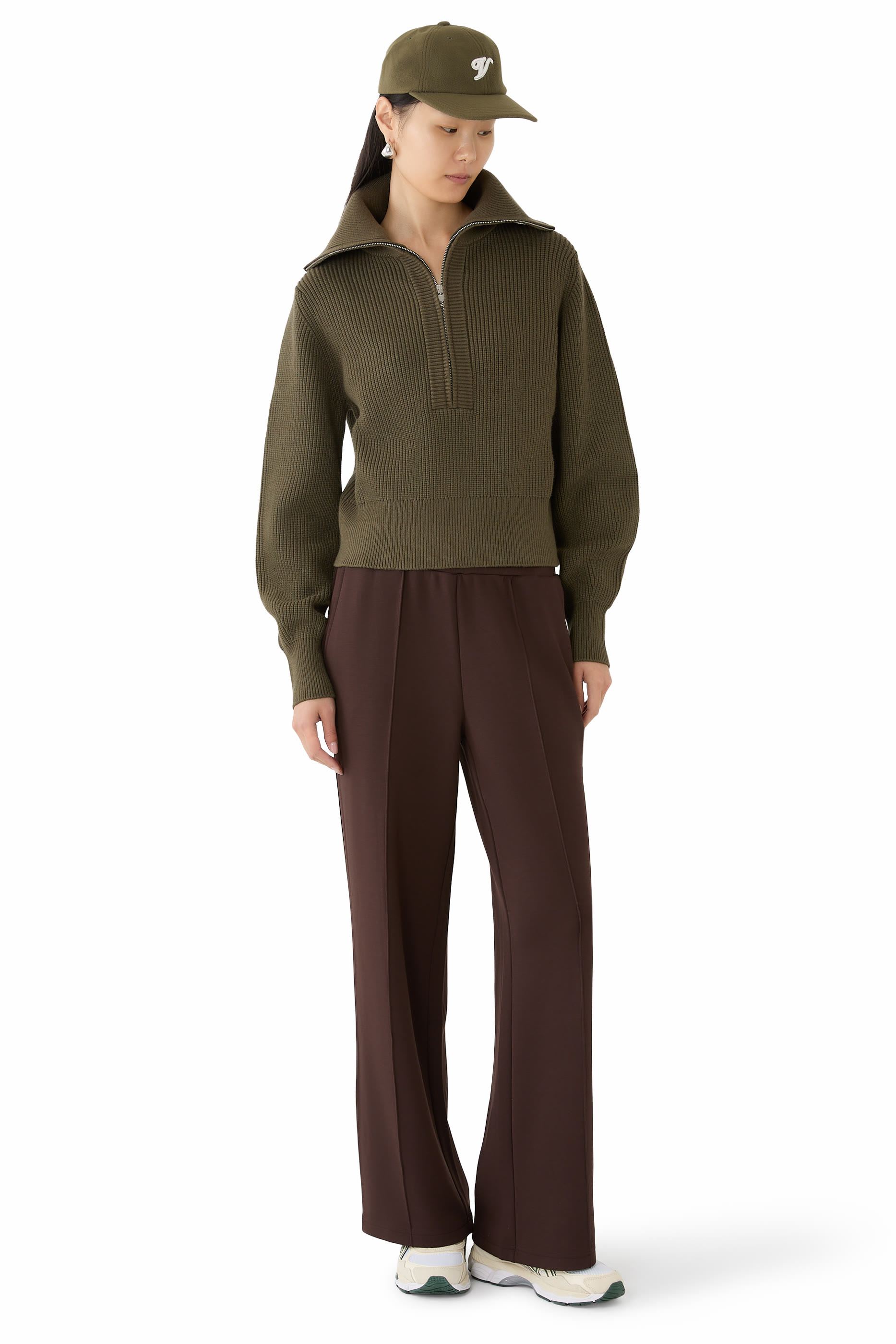  Maura Half-Zip Rib Knit 