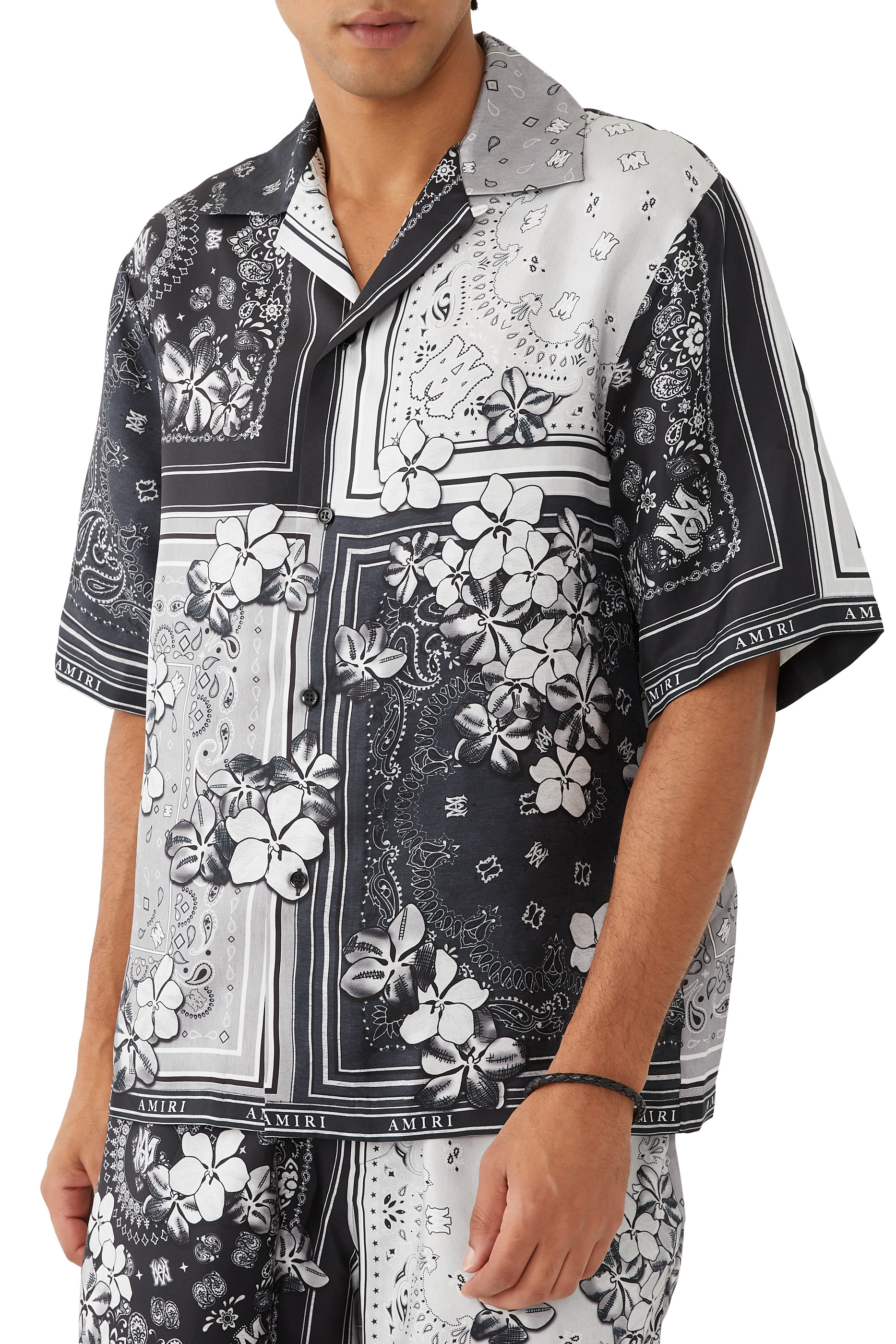 Bandana Floral Bowling Shirt