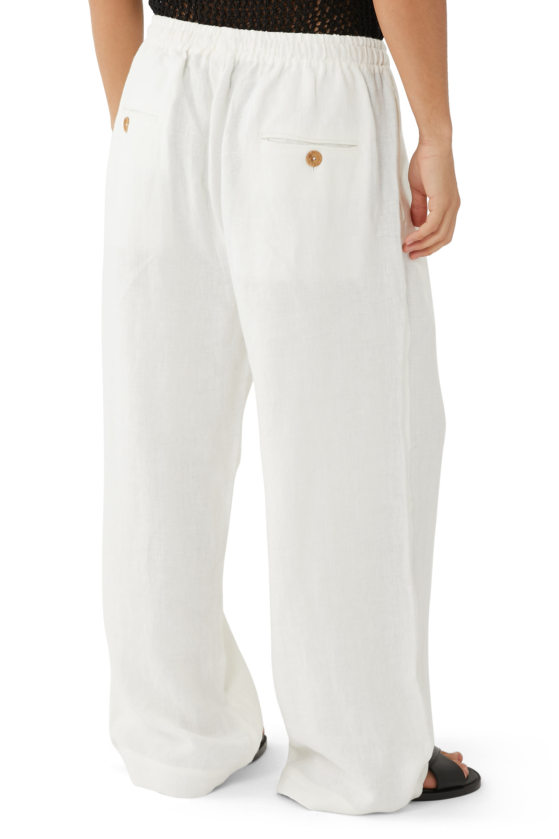 Wide-Leg Linen Pants