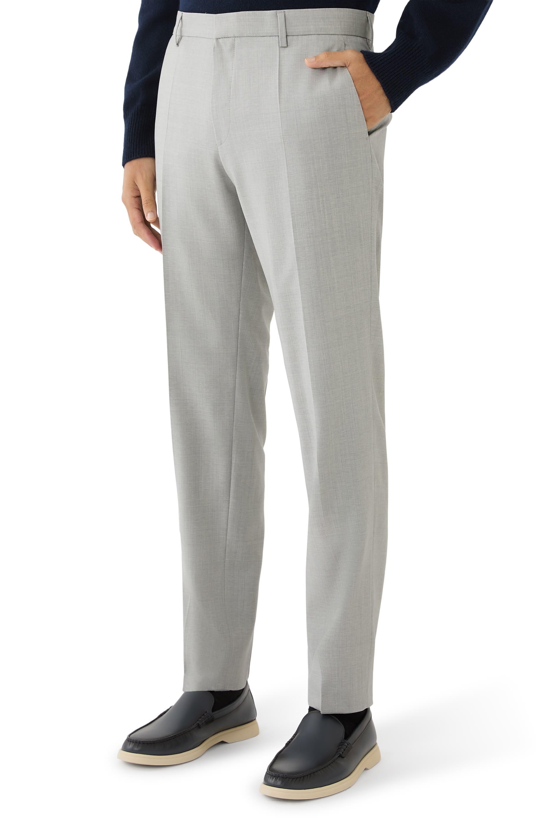  Slim-Fit Trousers in Virgin-Wool Serge 