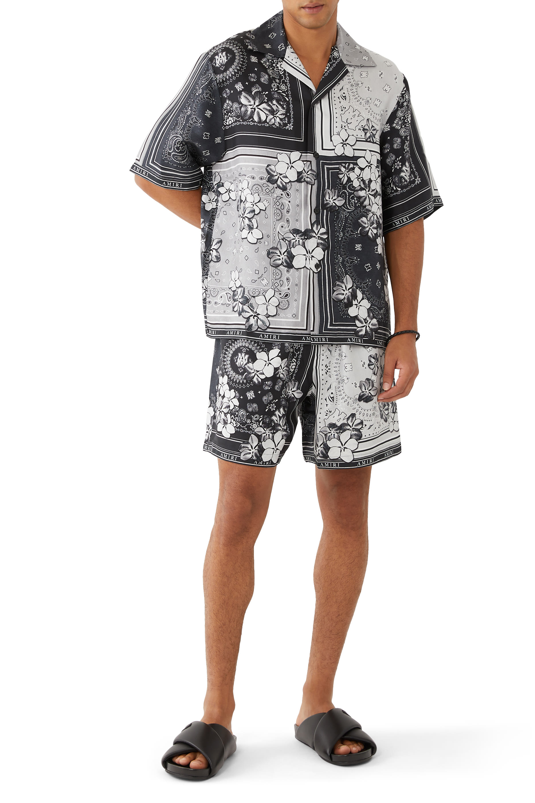 Bandana Floral Bowling Shirt