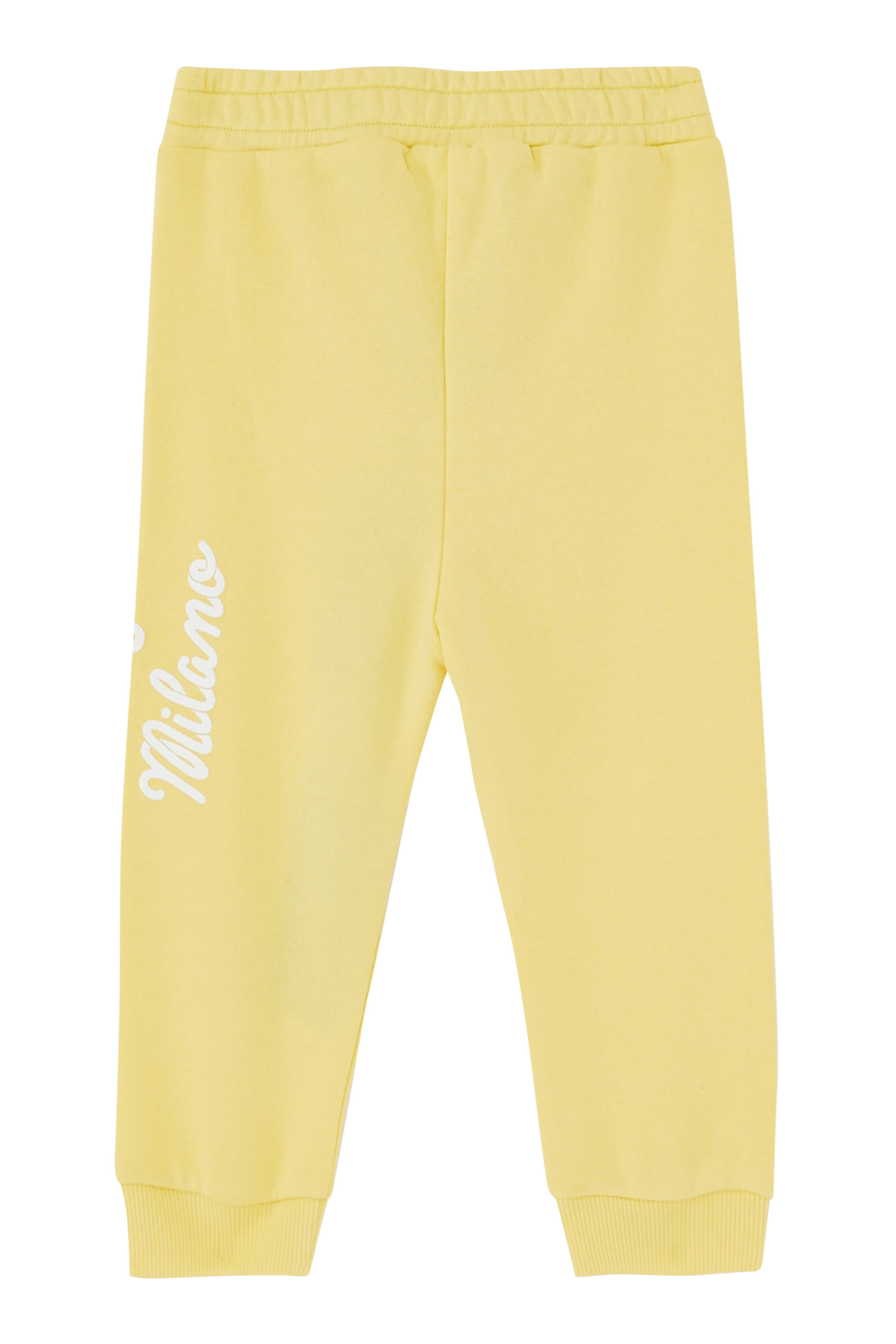 Kids Drawstring Trousers with Rib Knit Detailing