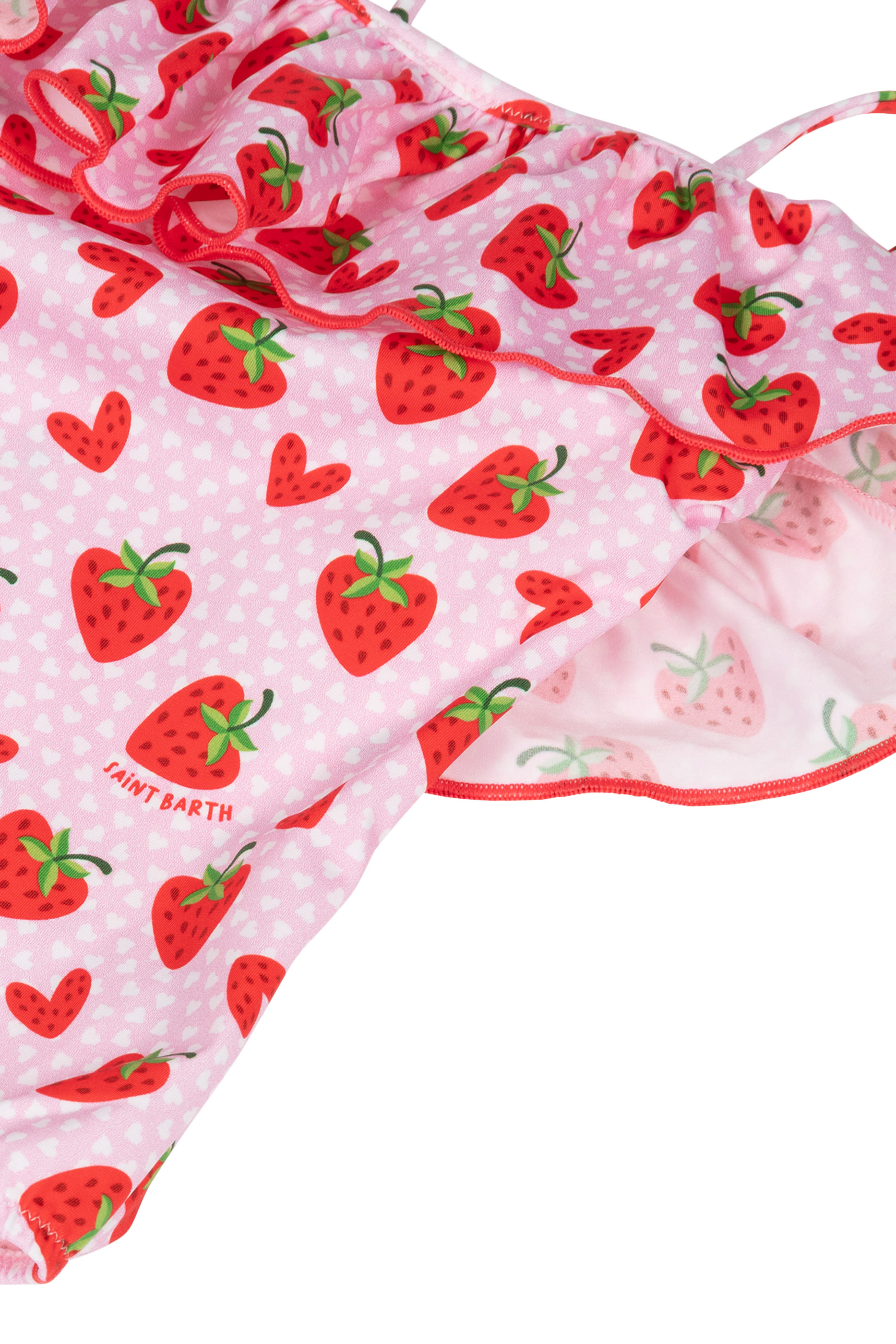 Kids One-Piece Swimsuit with Strawberry Print